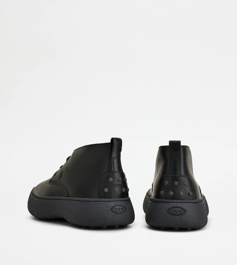 TOD'S W. G. DESERT BOOTS IN LEATHER - BLACK 3