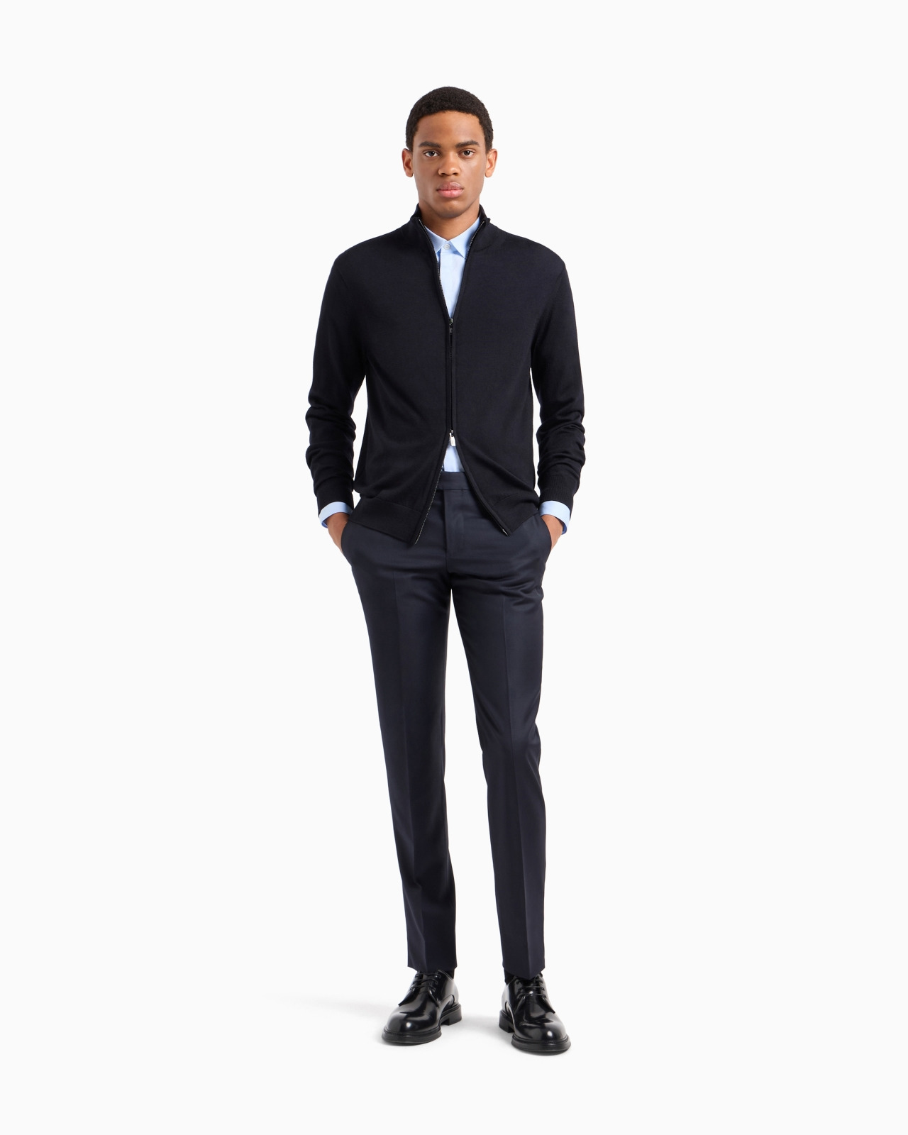 Virgin-wool full-zip cardigan - 2