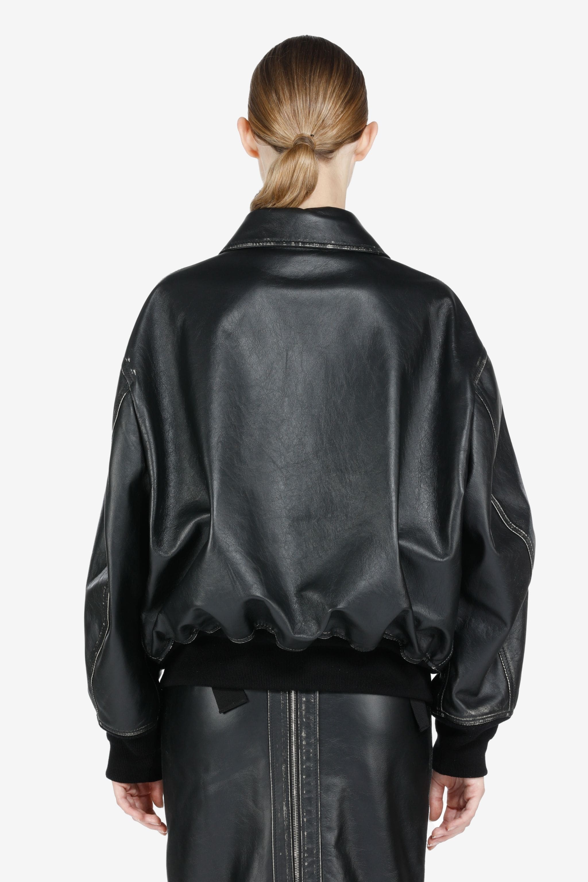 LEATHER BOMBER JACKET - 2