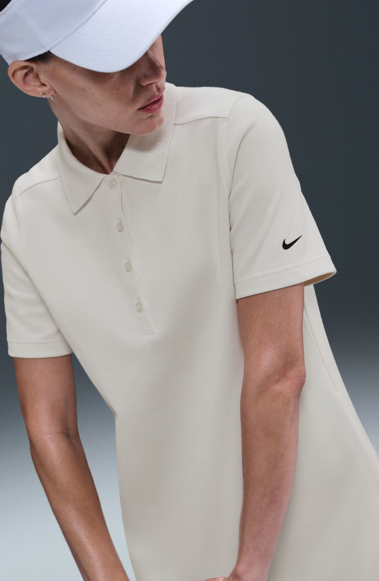 Nike Dri-FIT Polo Golf Dress in Sail/Black at Nordstrom - 4