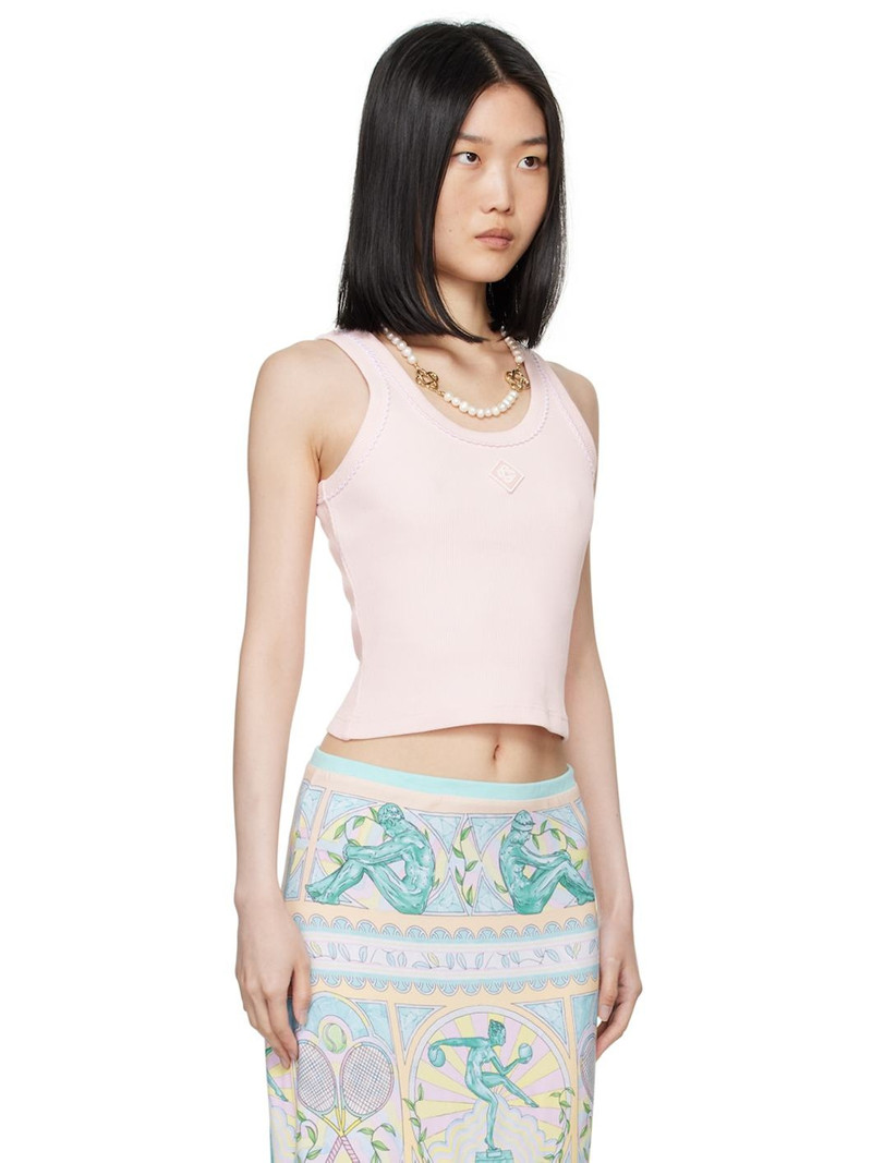 Pink Rib Tank Top 2
