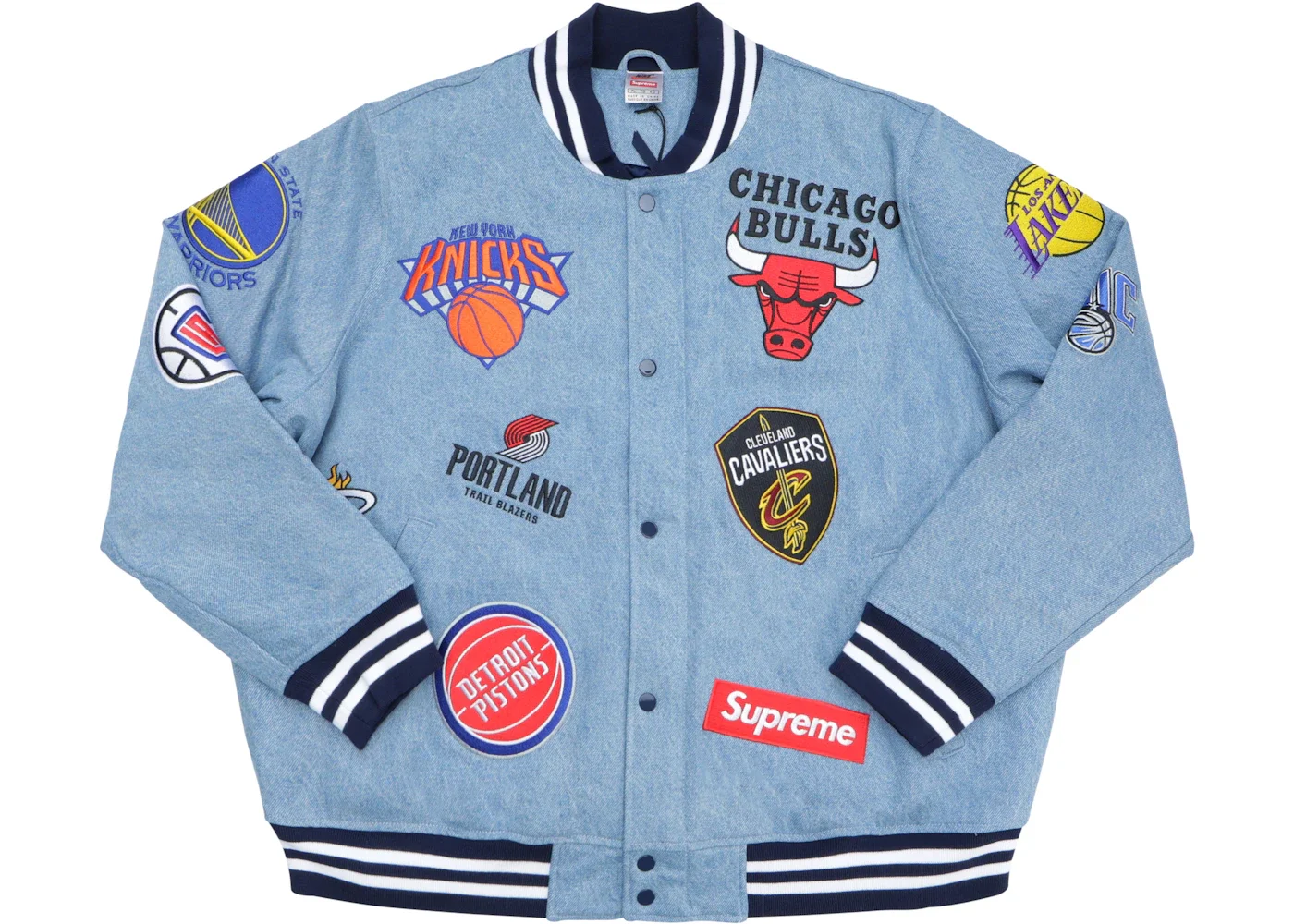 Supreme Nike/NBA Teams Warm-Up Jacket Denim - 1