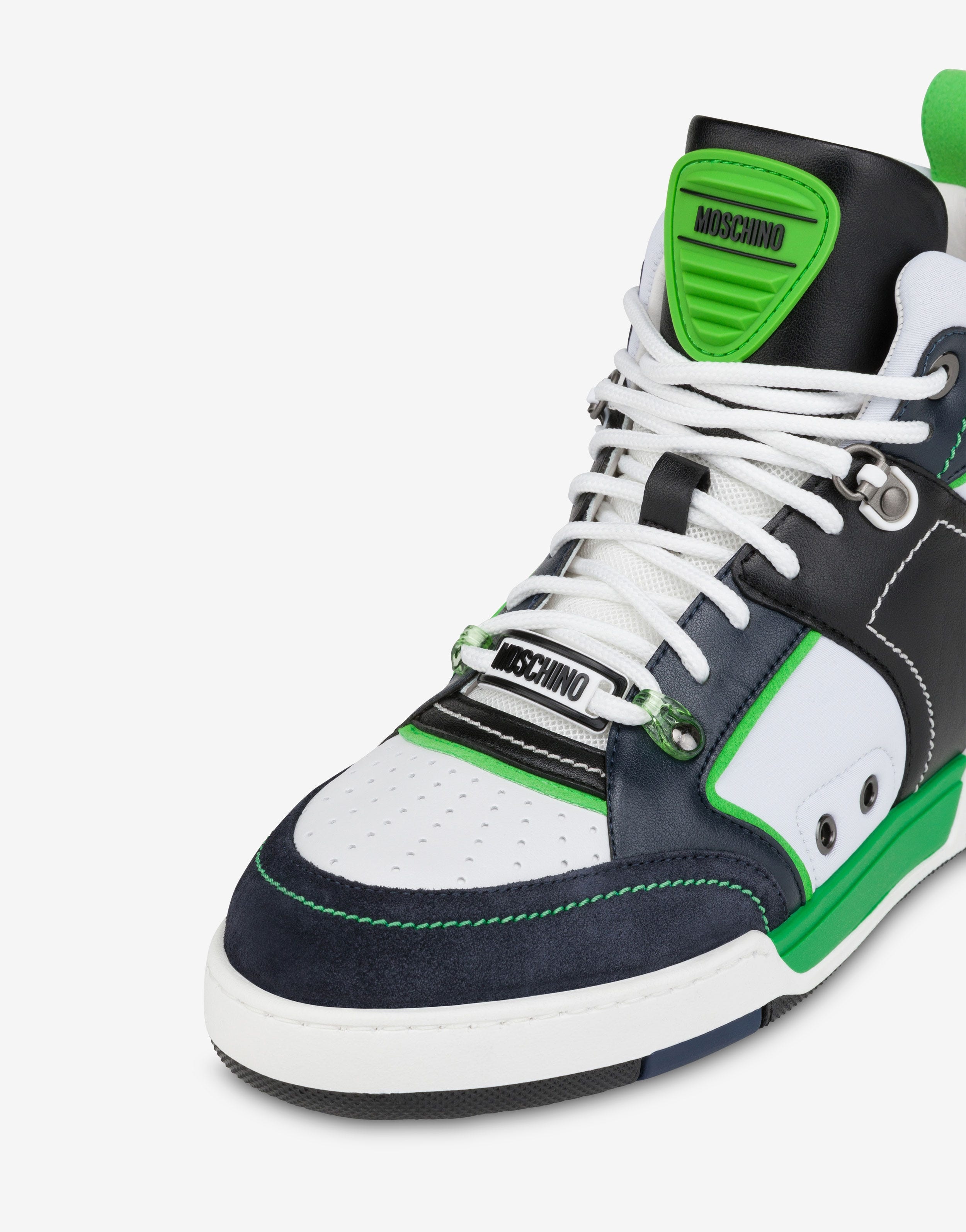 STREETBALL CALFSKIN HIGH-TOP SNEAKERS - 4