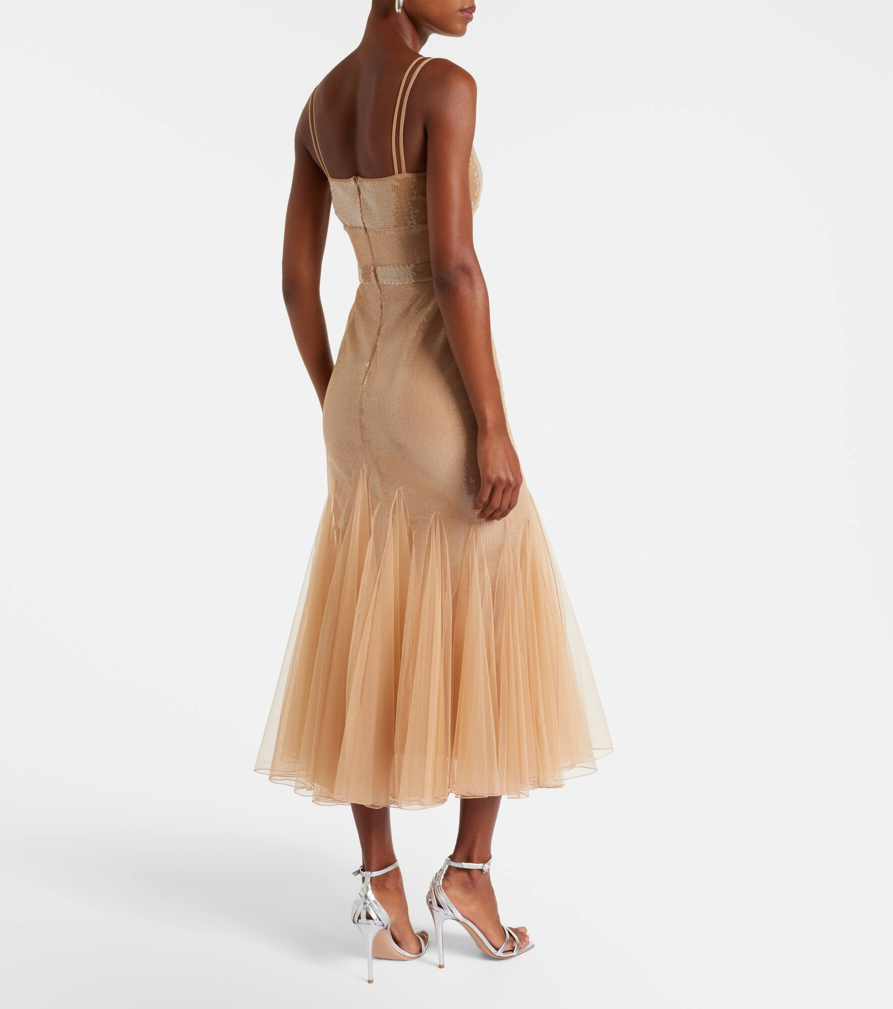 Sequined tulle gown - 3