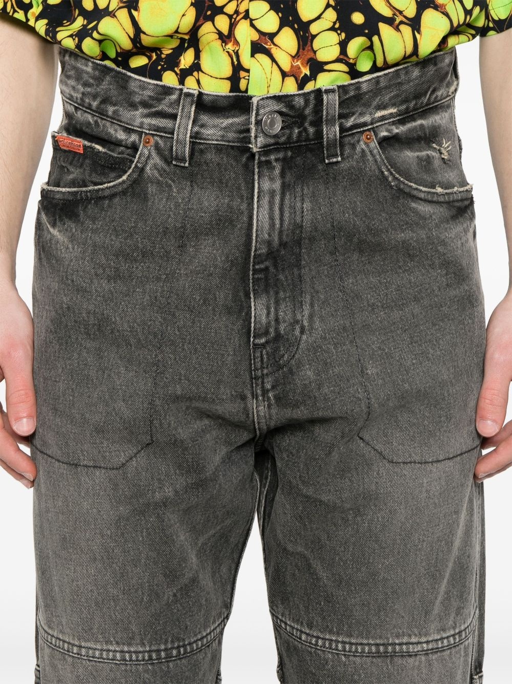 panelled jeans - 5