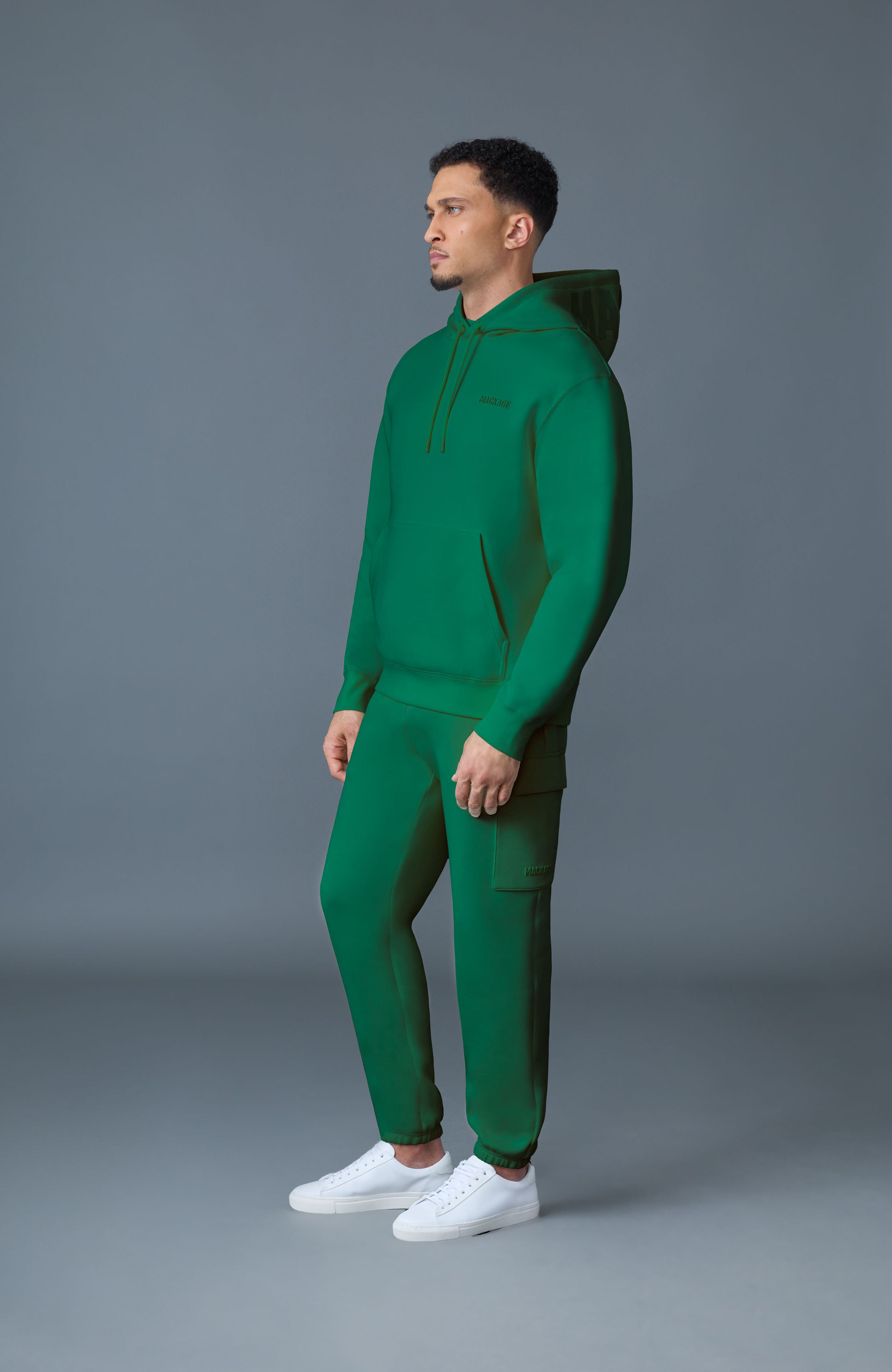 KOLTON Double-Face Jersey Logo Hoodie - 3