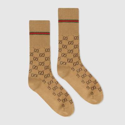 GUCCI GG cotton socks with Web outlook