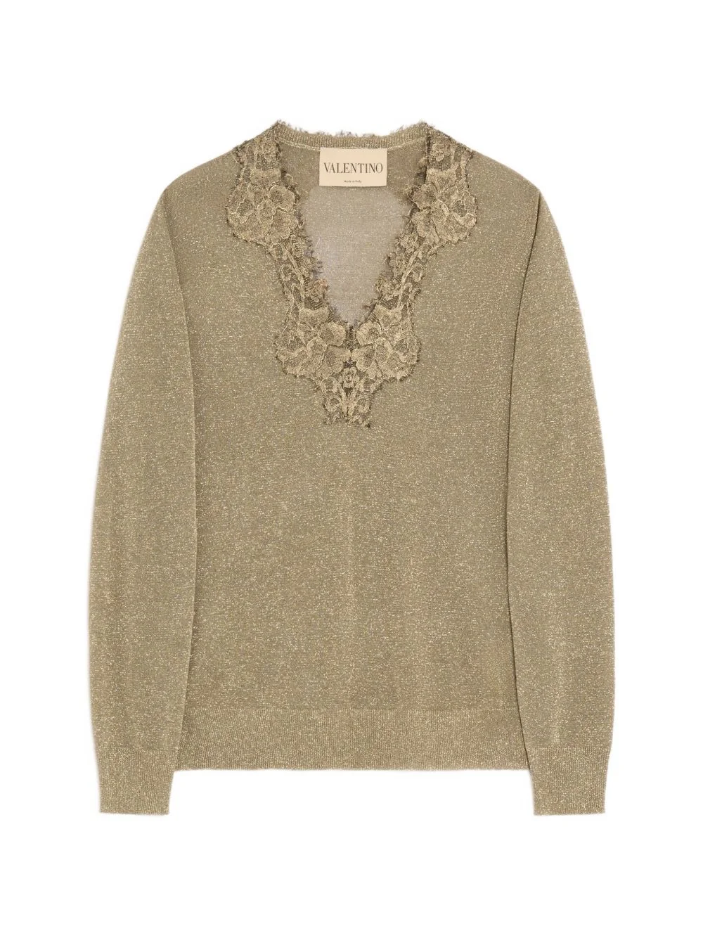 lurex sweater with lace - 1