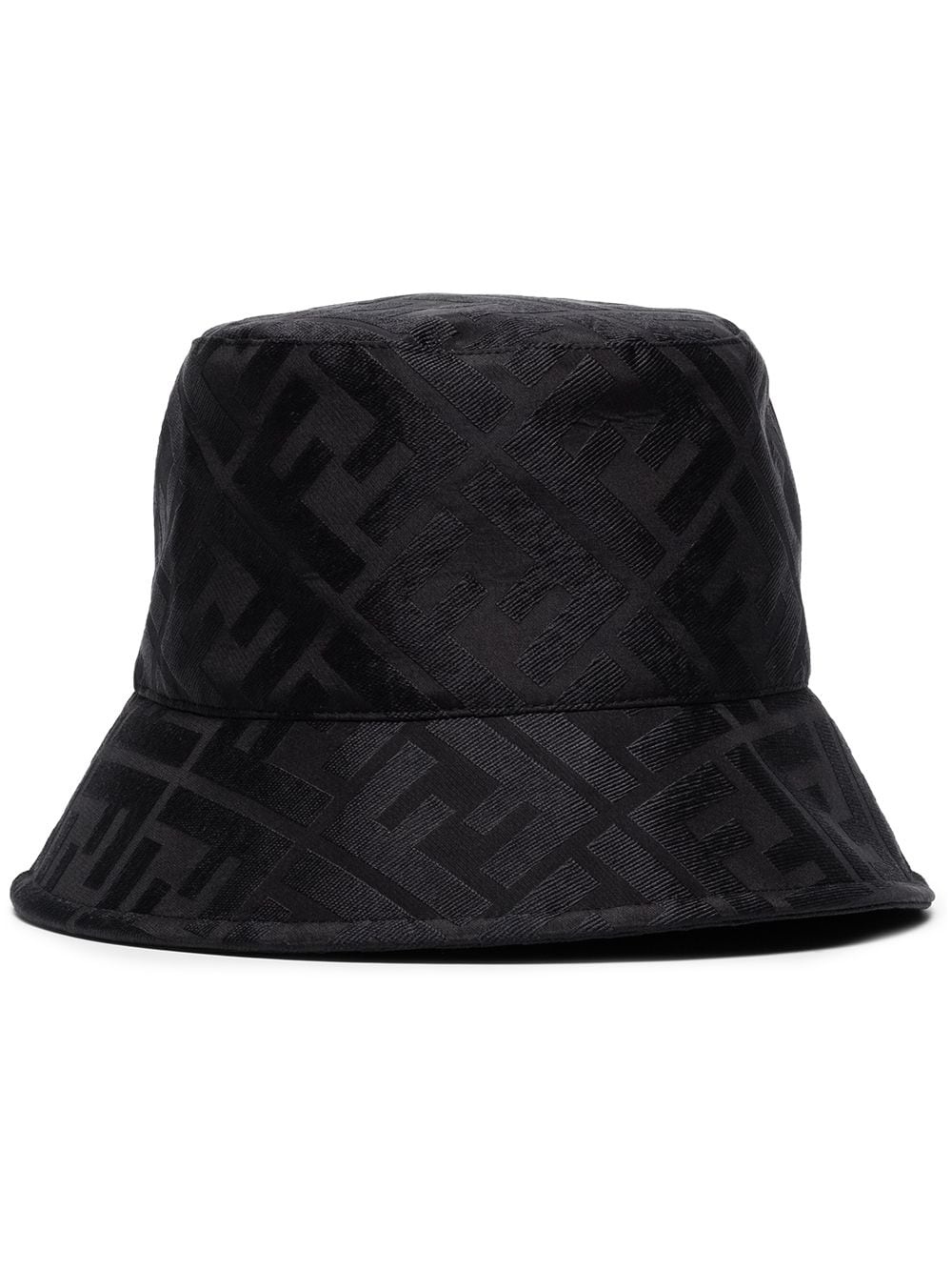 jacquard FF-logo embroidered bucket hat - 1