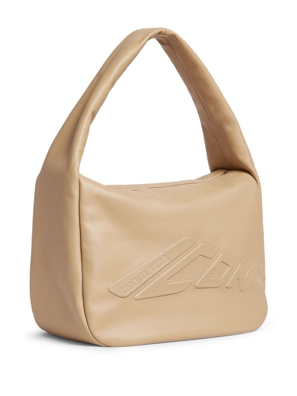 logo-embossed leather tote bag - 3