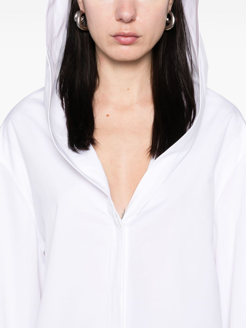 Cotton hooded shirt - 4