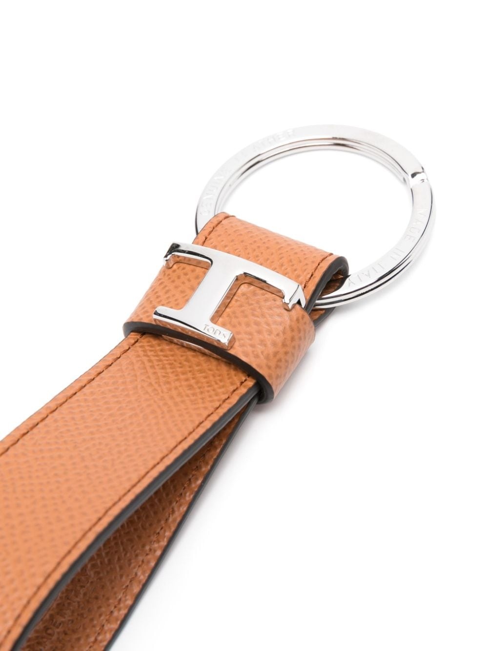 Timeless-logo leather keyring - 2