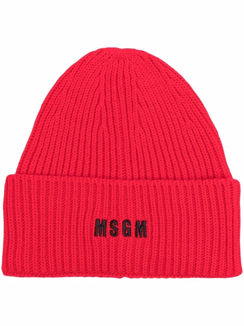 embroidered logo beanie - 1