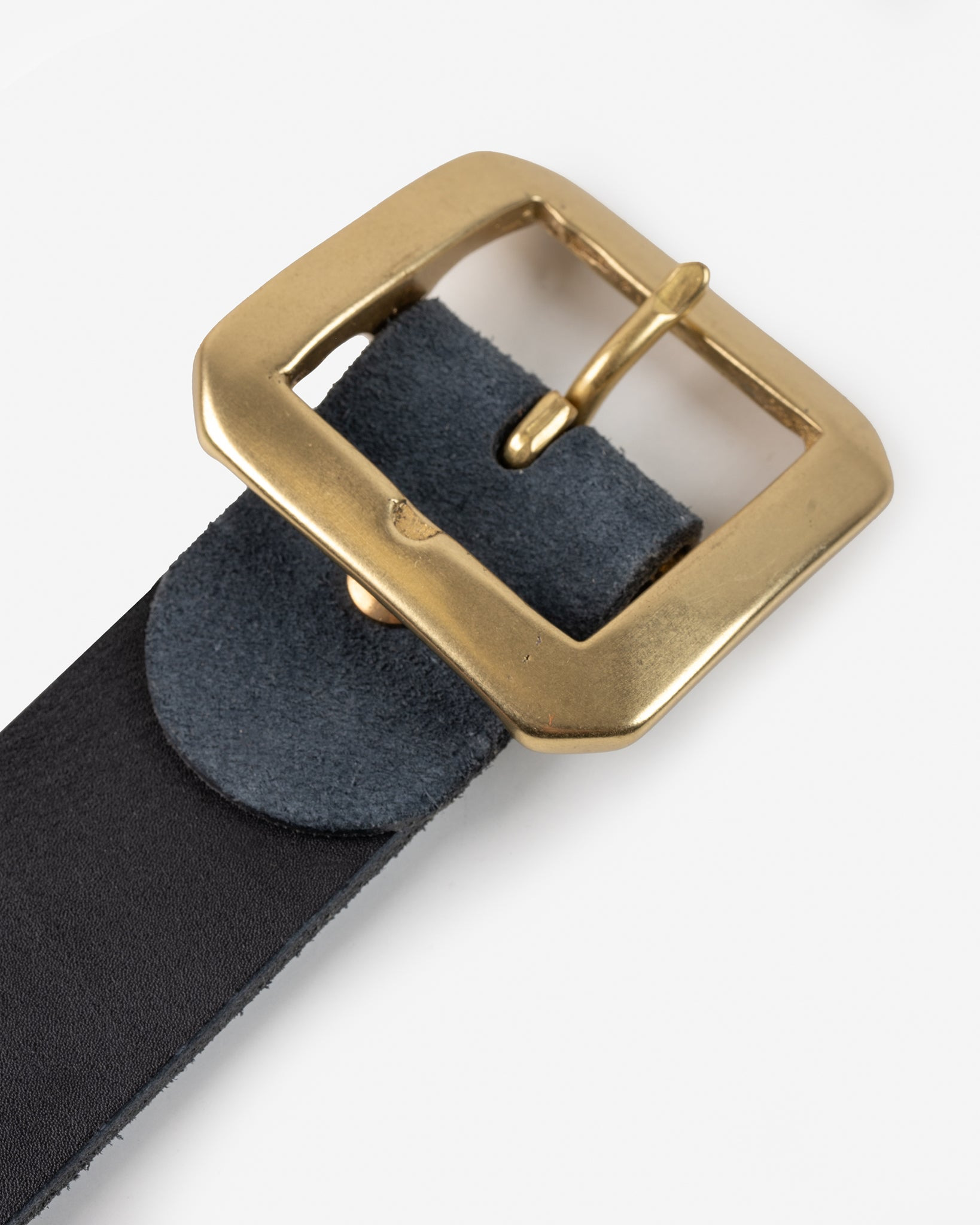 OGL-BELT-RO-SPGAR-BLK OGL Single Prong Garrison Buckle Leather Belt - Rough Out Black - 3