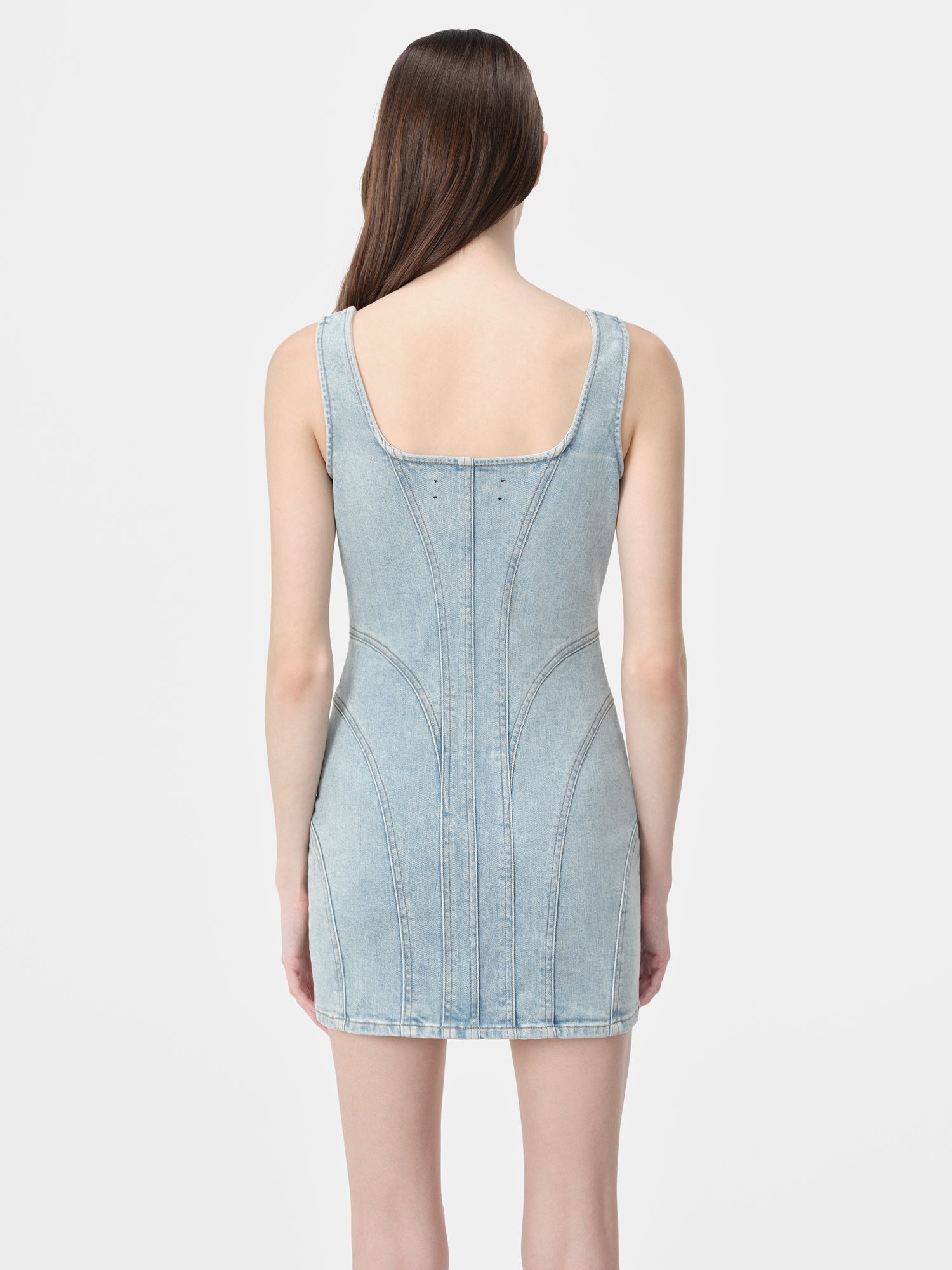 WOMEN'S ZIP CORSET DRESS - 4