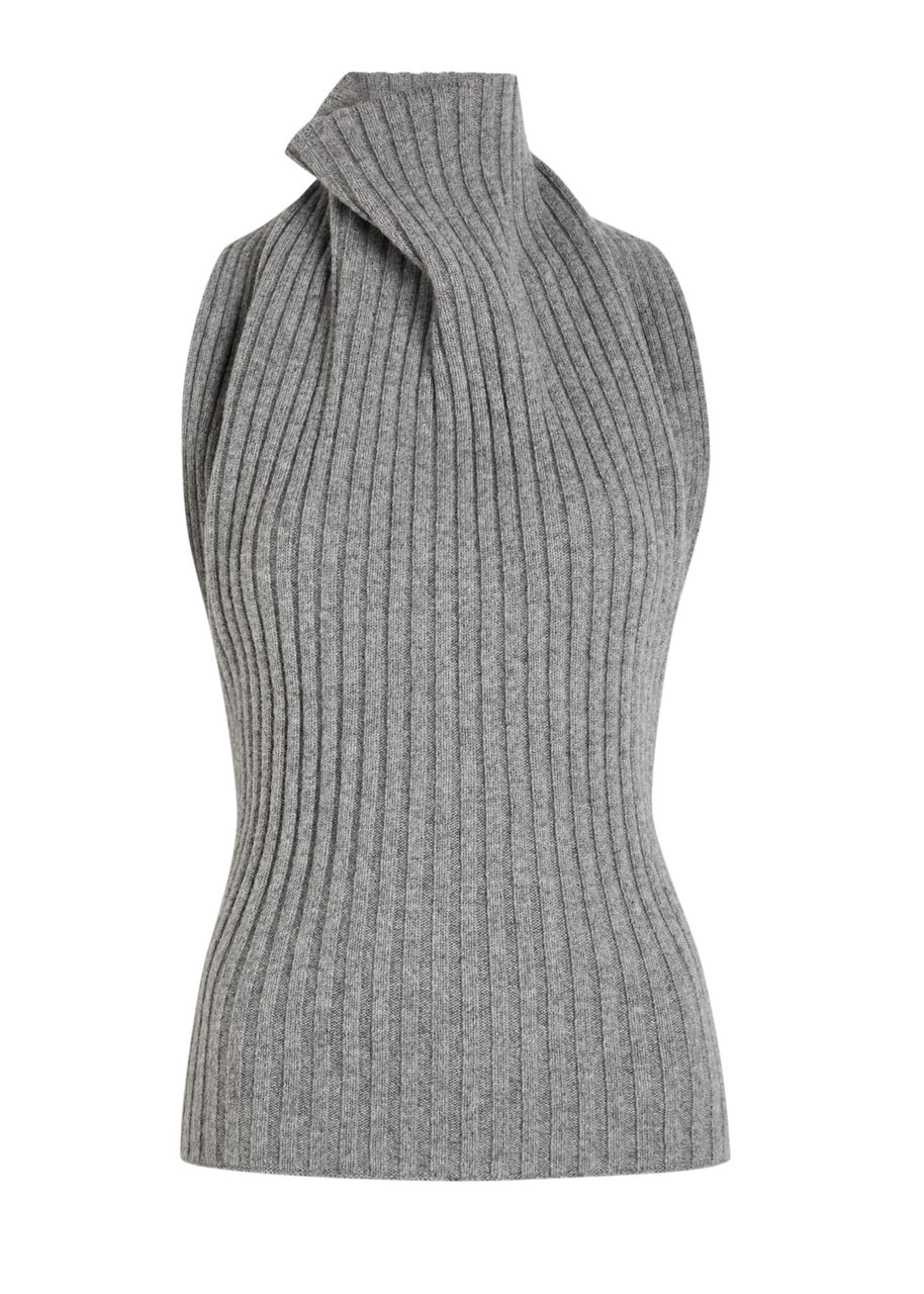 Victoria Beckham Draped Wool-blend top - 1