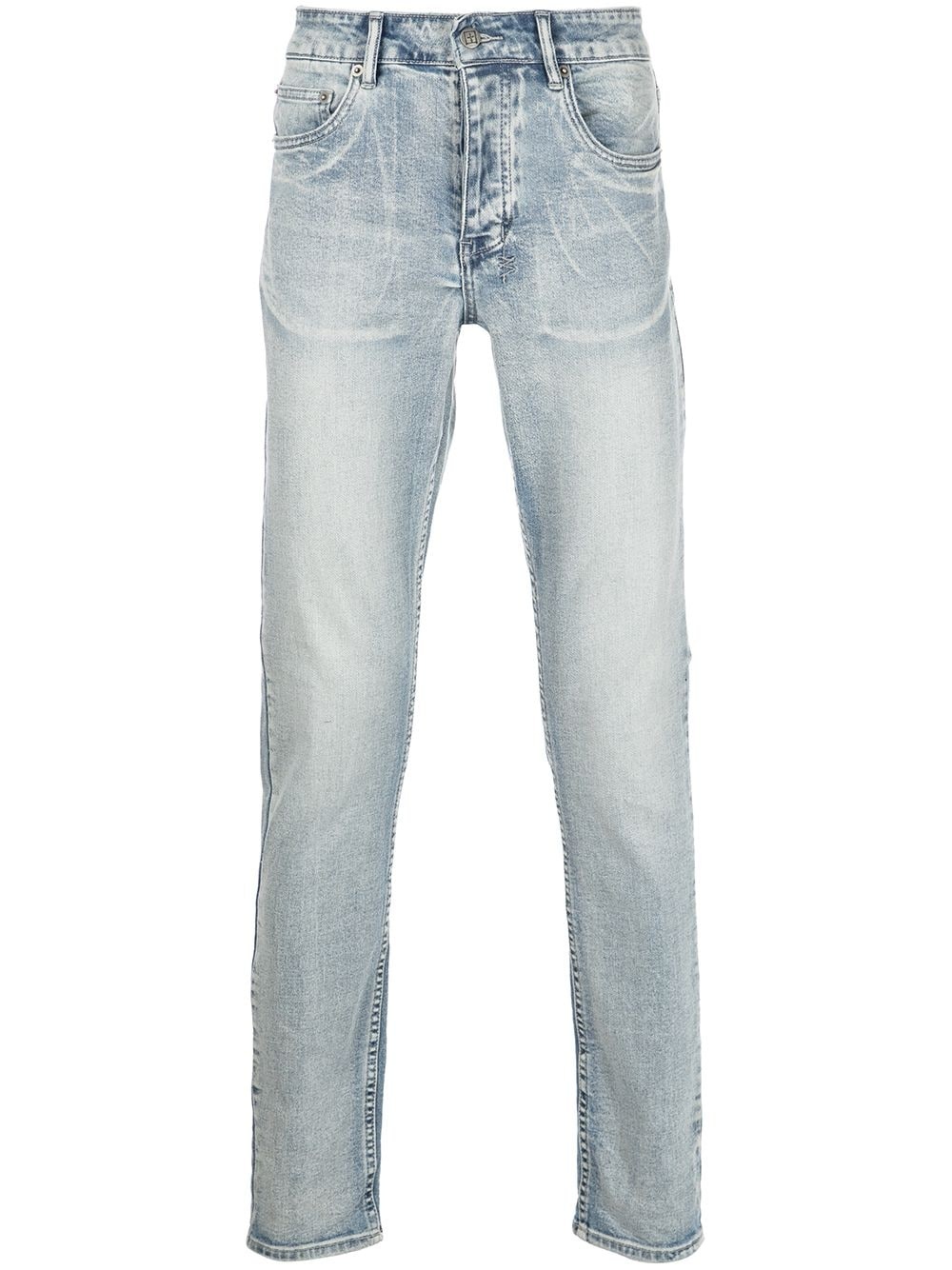 Punk straight-leg denim jeans - 1