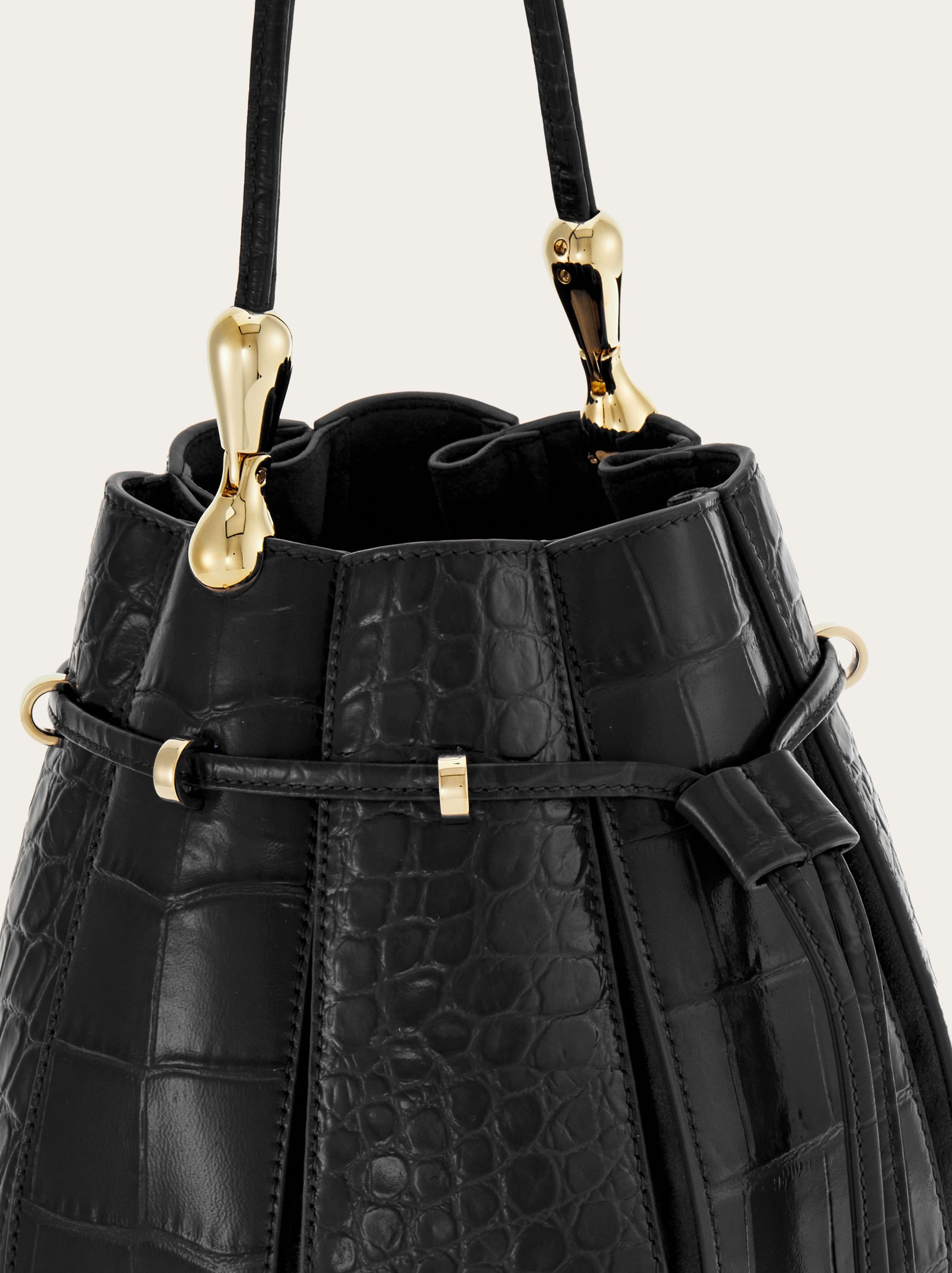 Bucket bag with inlays (M) - 7