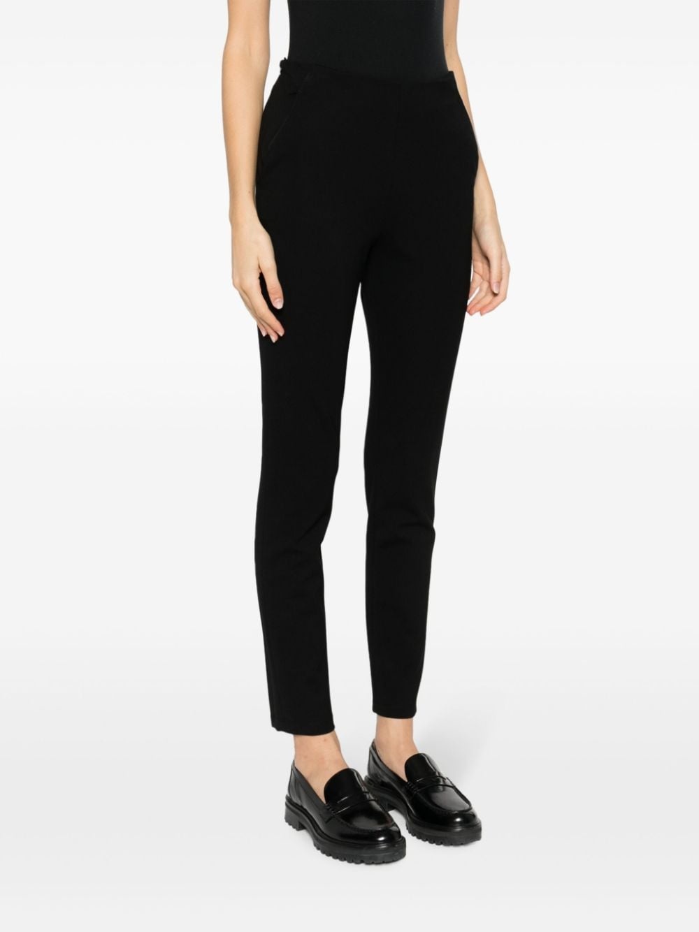 high-waisted cropped tailored trousers - 3