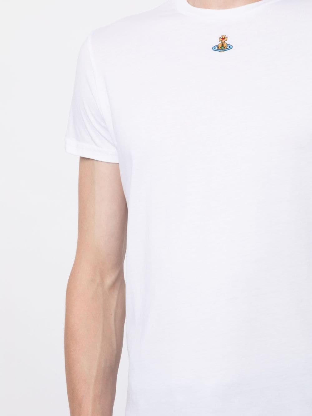 Orb logo-embroidery cotton T-shirt - 5