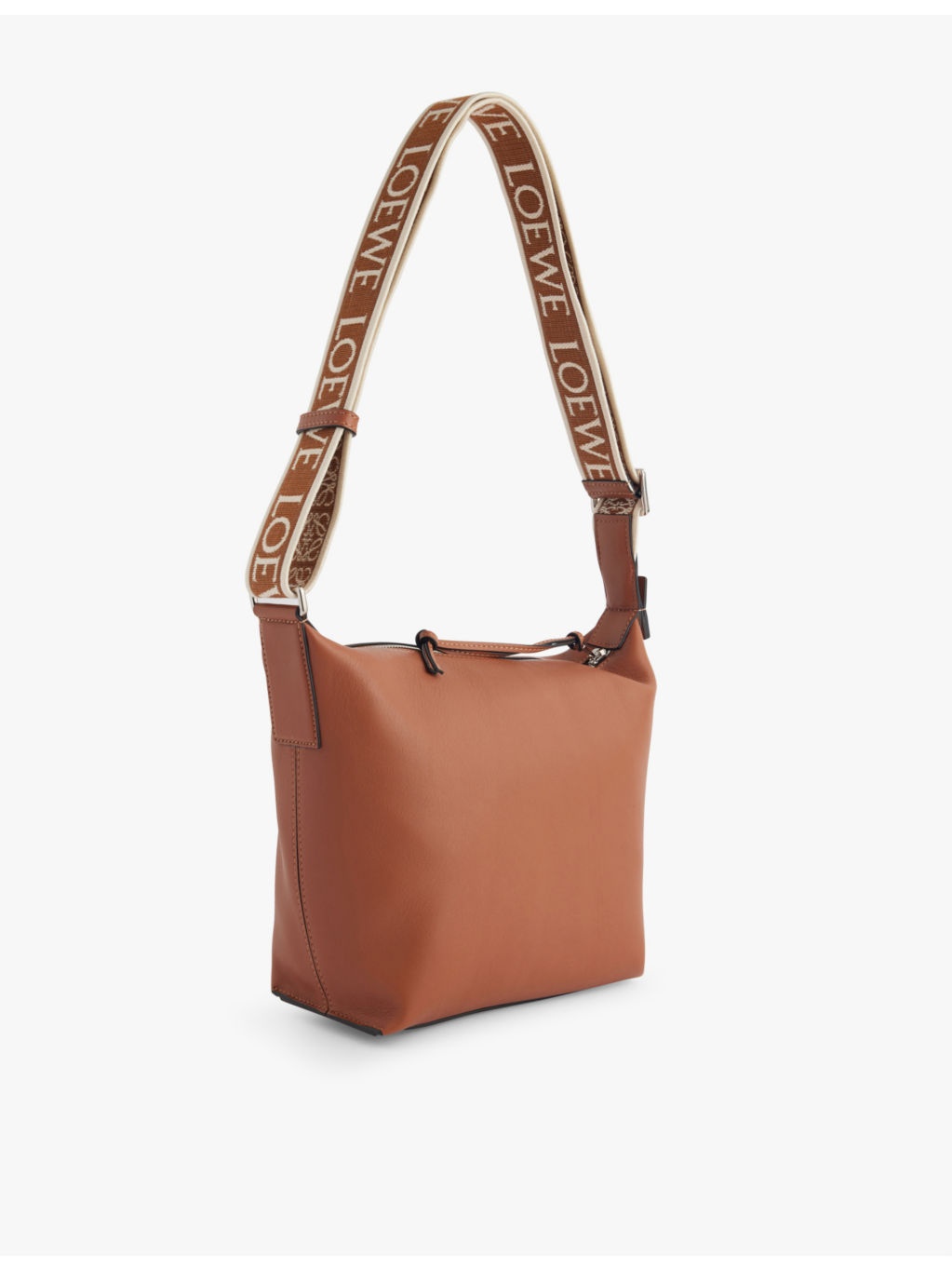 Cubi Small branded-strap leather shoulder bag - 4