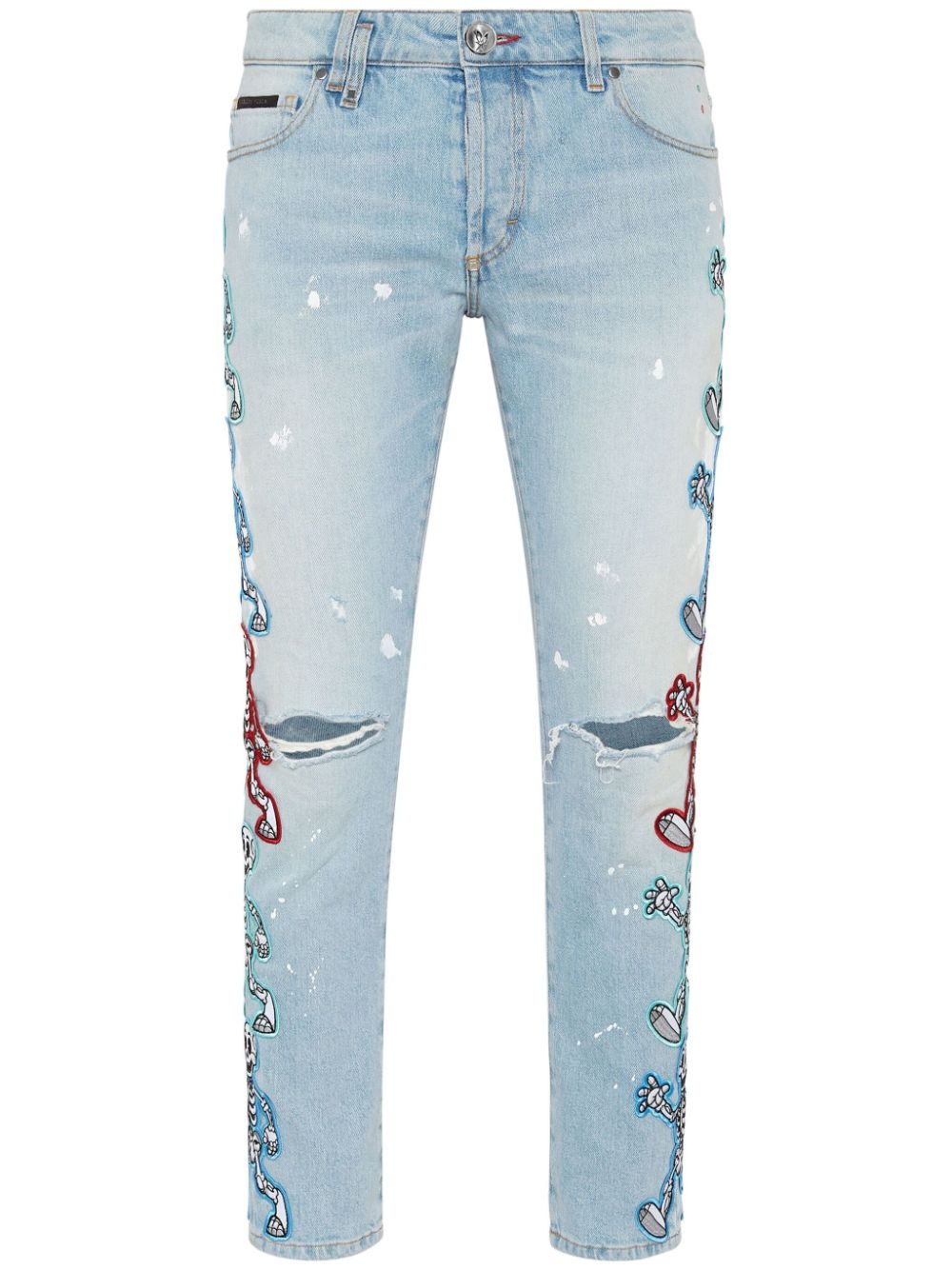 Skully Gang low-rise skinny jeans - 1
