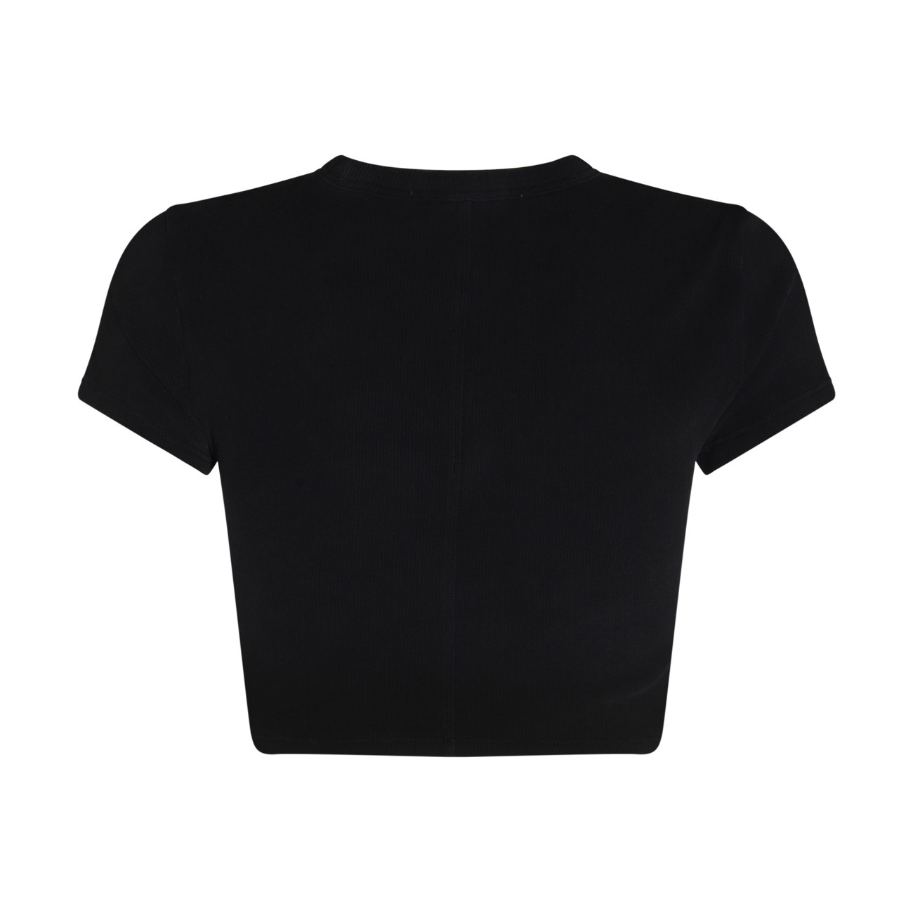 washed black cotton t-shirt - 2