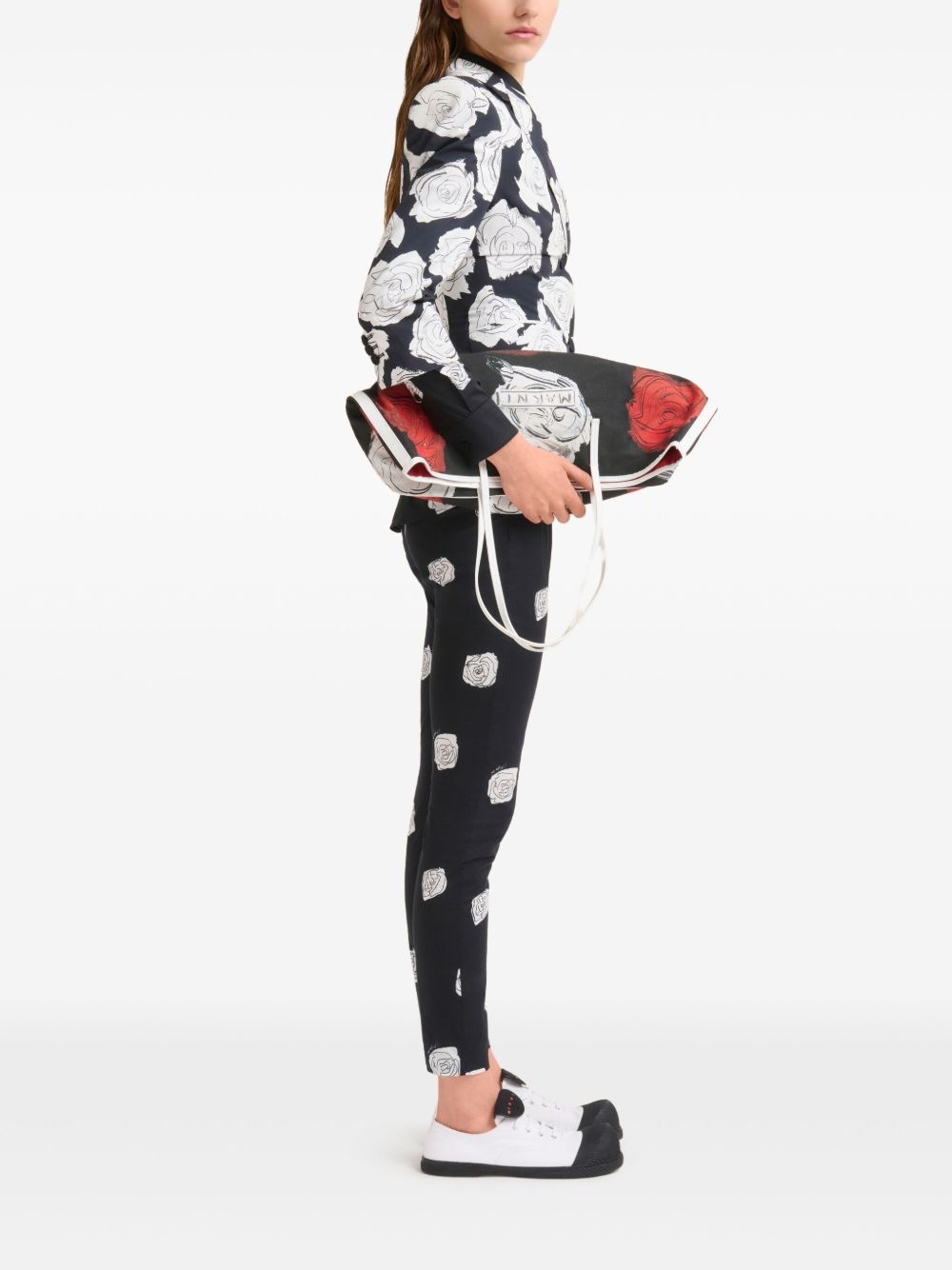 Aurora rose-print blazer - 3
