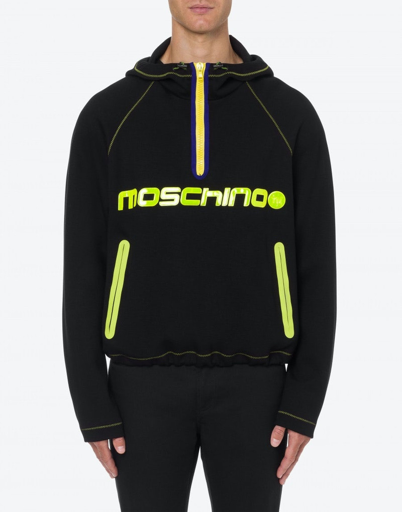 Moschino REFLECTIVE LOGO NEOPRENE SWEATSHIRT outlook
