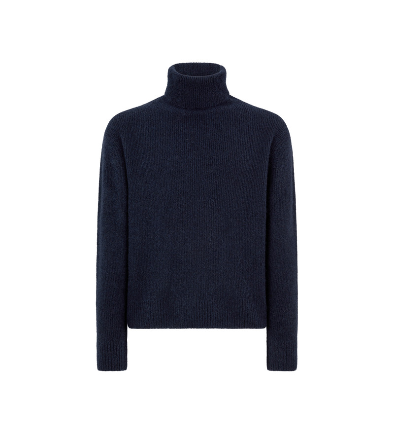 BRUSHED CASHMERE SILK ROLL NECK 1