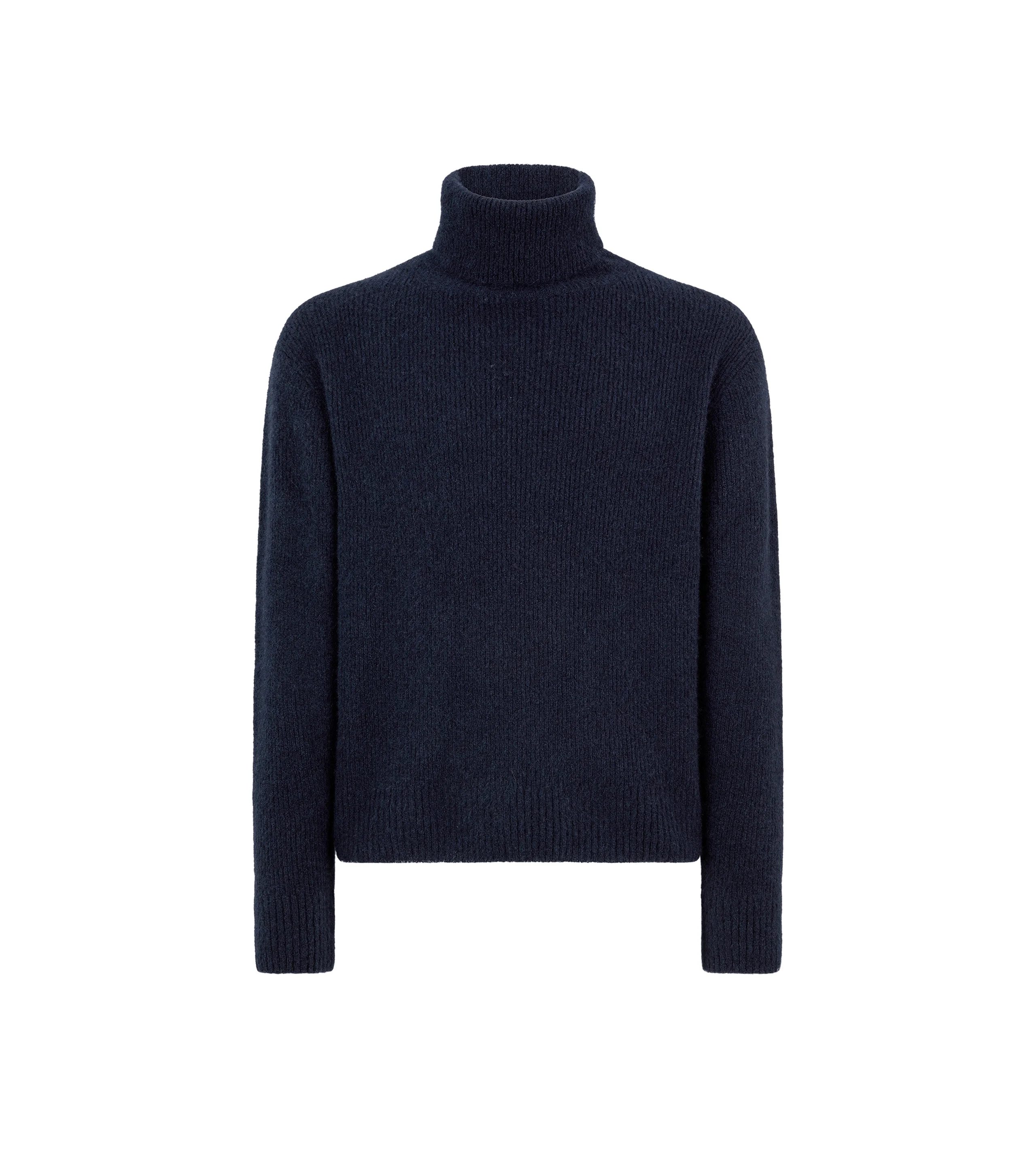 BRUSHED CASHMERE SILK ROLL NECK - 1