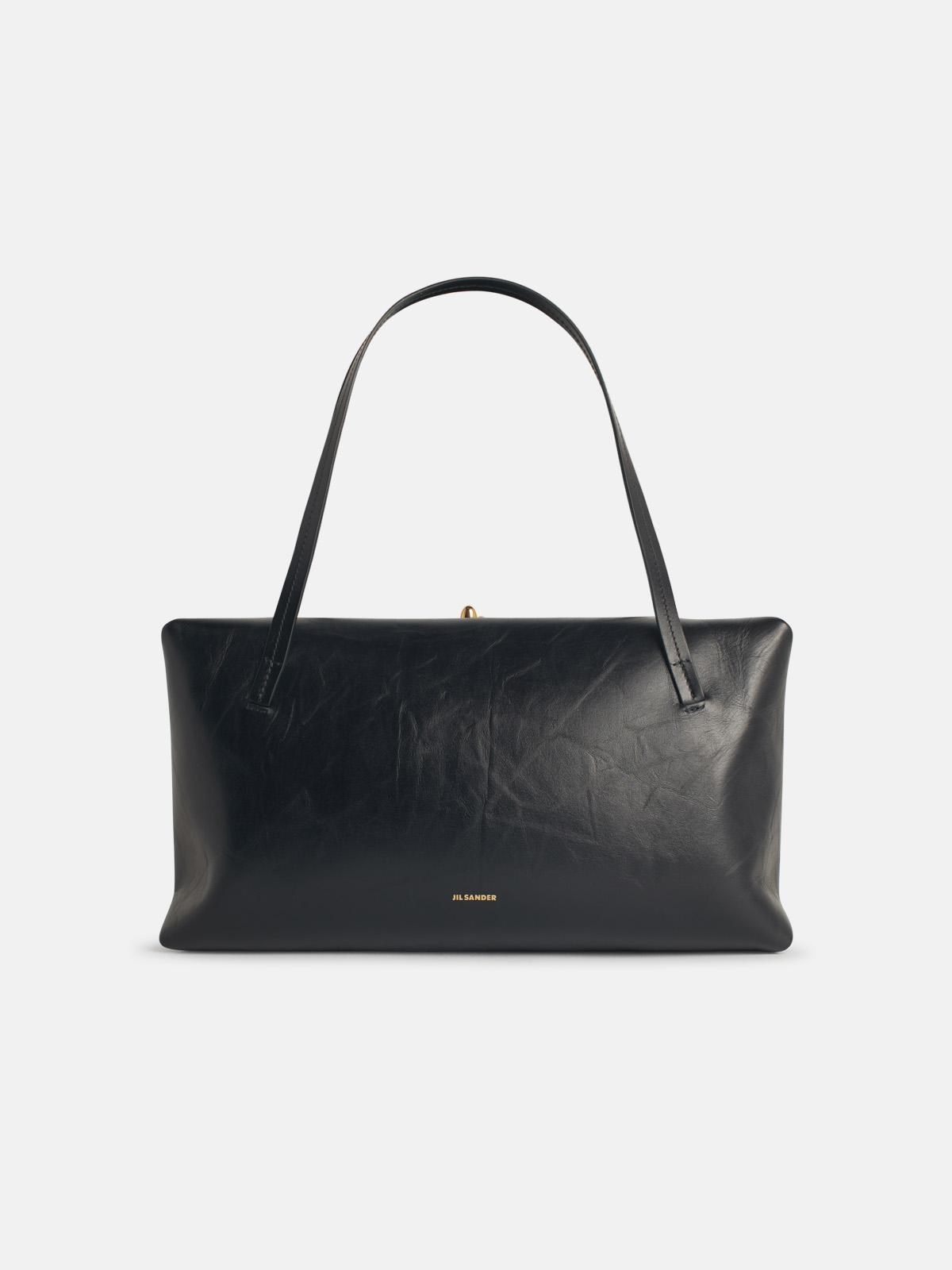 LARGE 'GOJI PILLOW' BLACK LEATHER BAG - 1