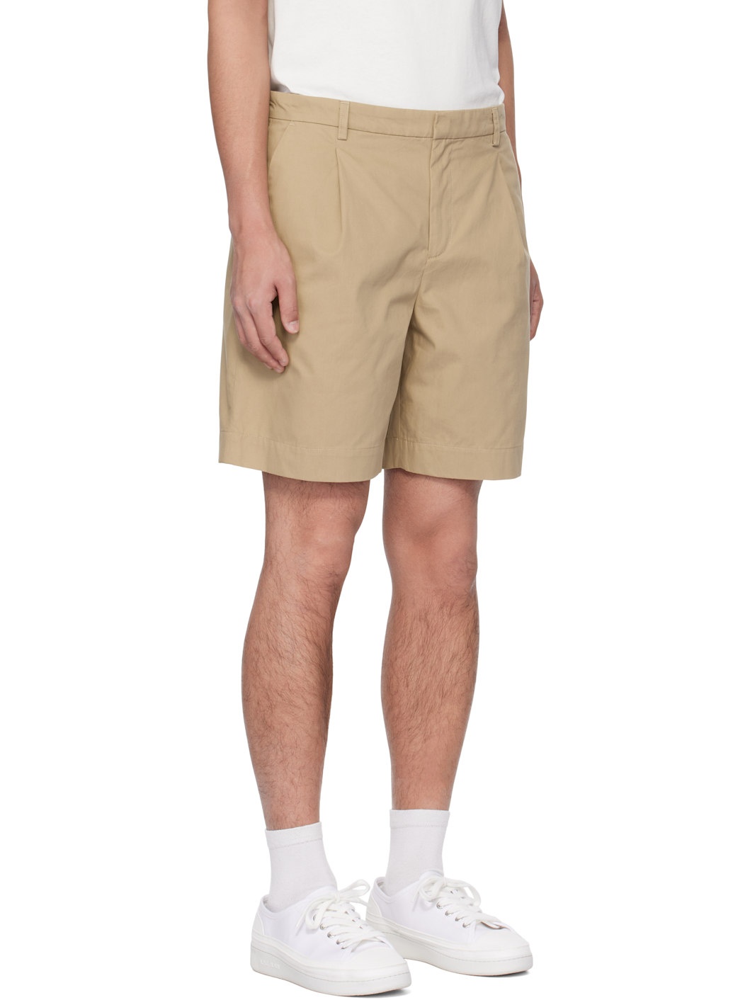 Beige Crew Shorts - 2