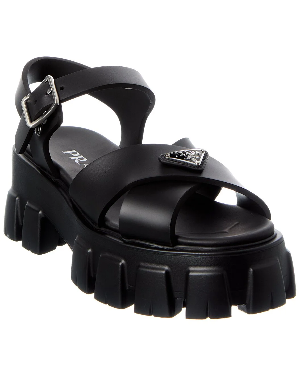 Prada Monolith Rubber Sandal - 1