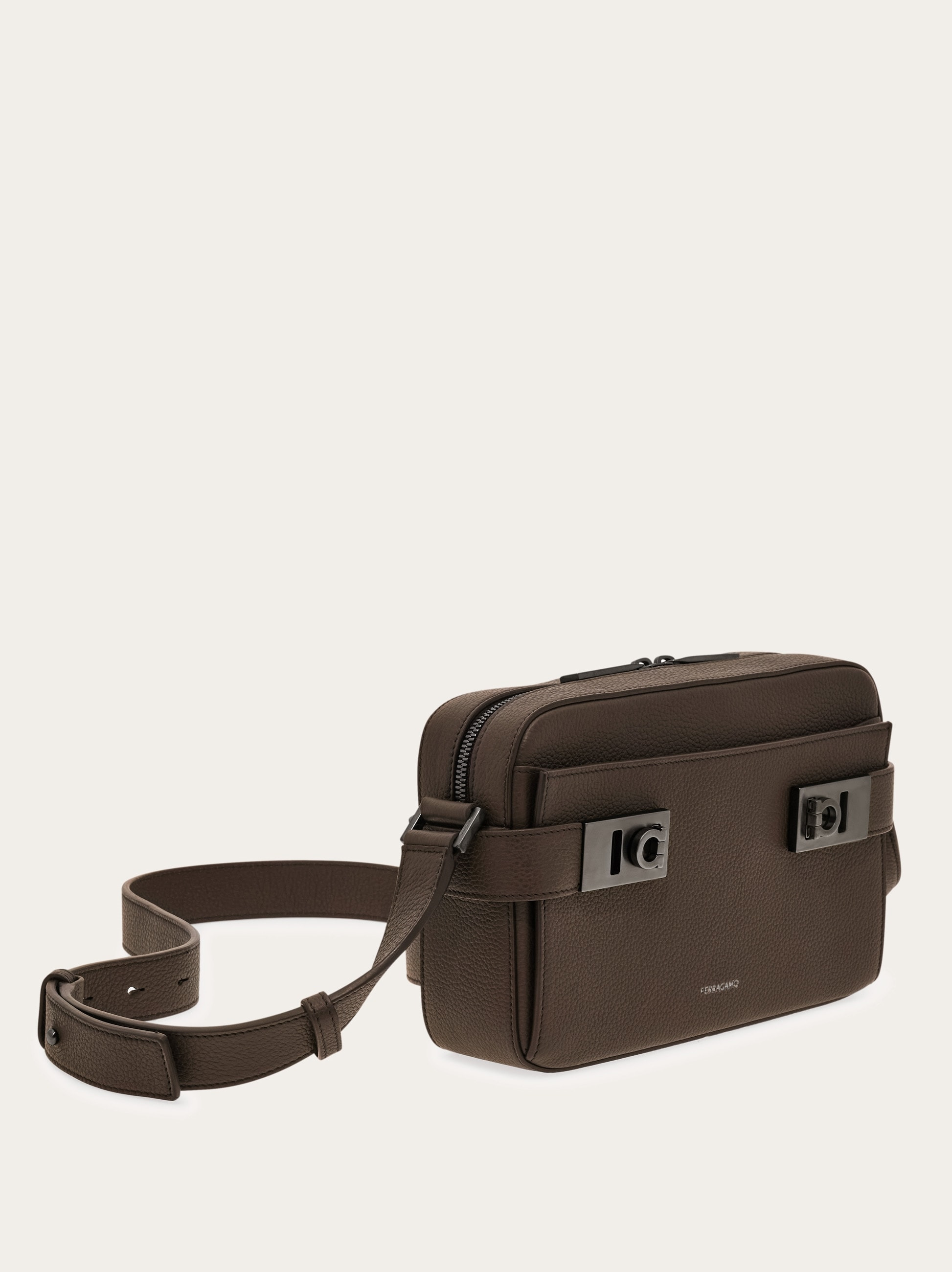 East-West crossbody bag with Gancini buckles - 6