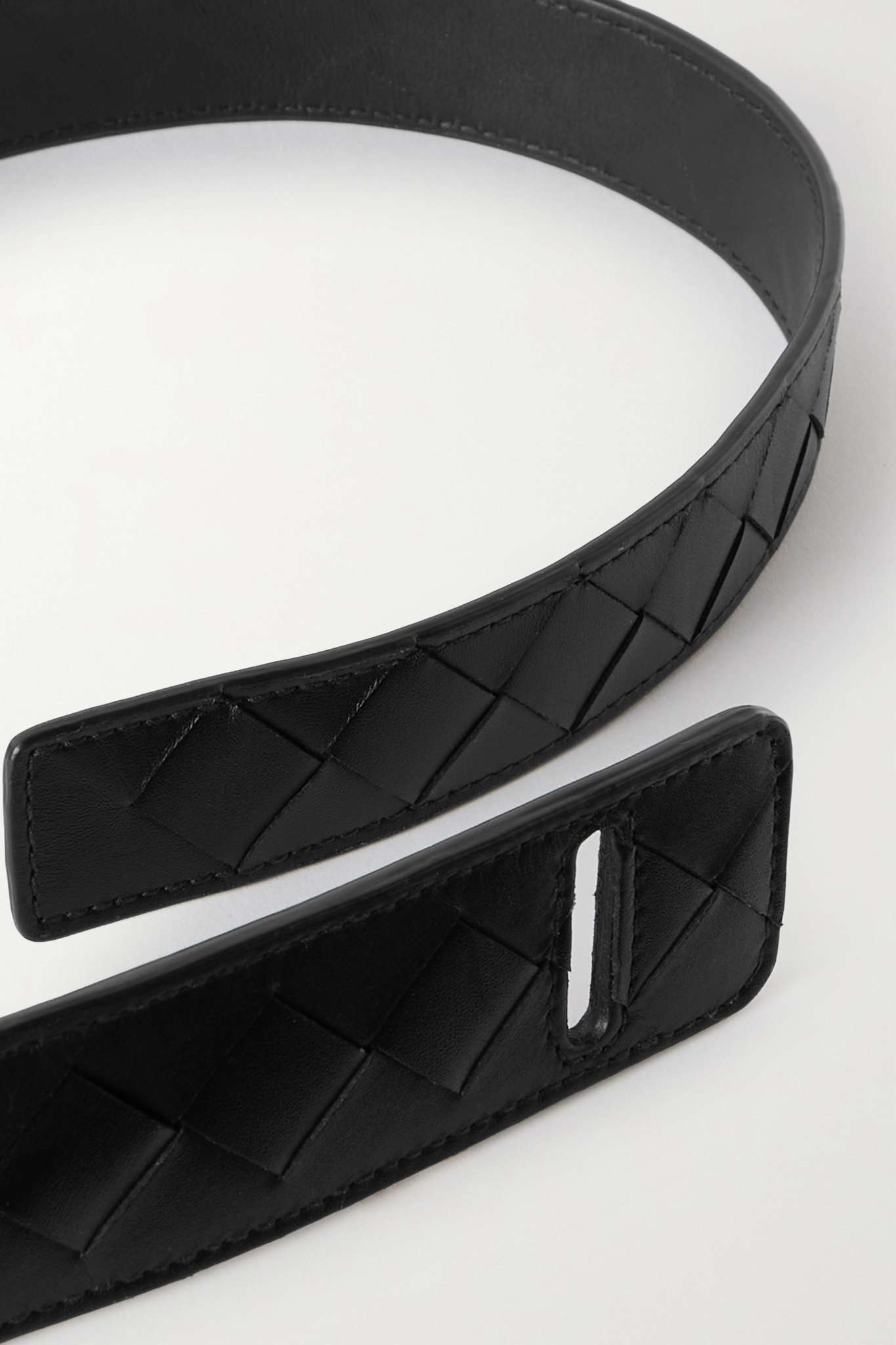 Intrecciato leather belt - 3