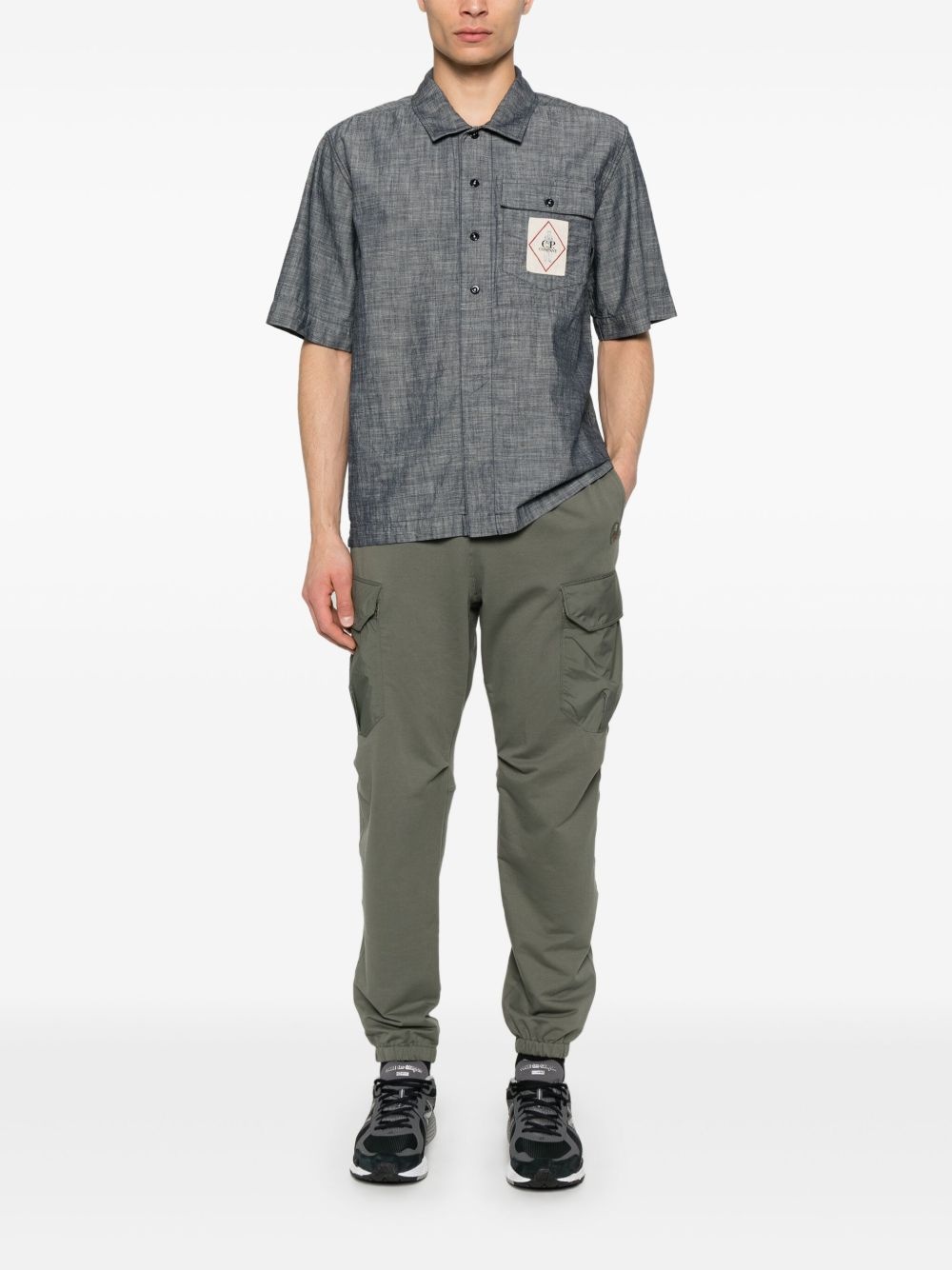 logo-patch shirt - 2