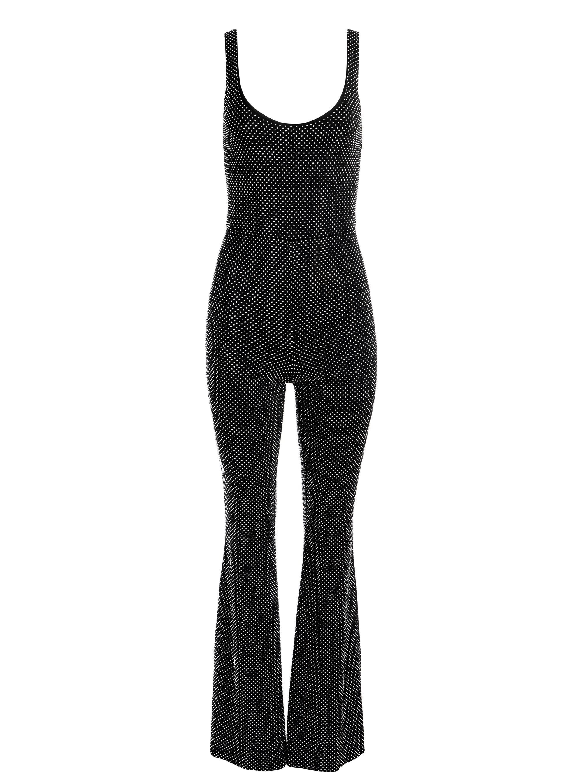 TERESA EMBELLISHED BELL BOTTOM JUMPSUIT - 1