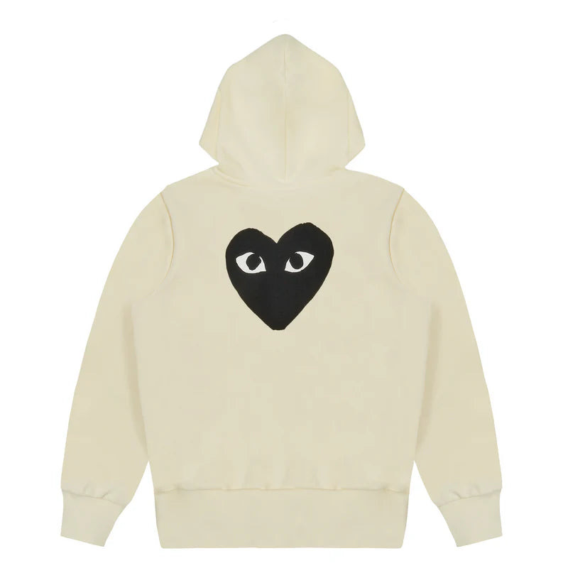 Back Black Heart Hooded Jacket Unisex - 2
