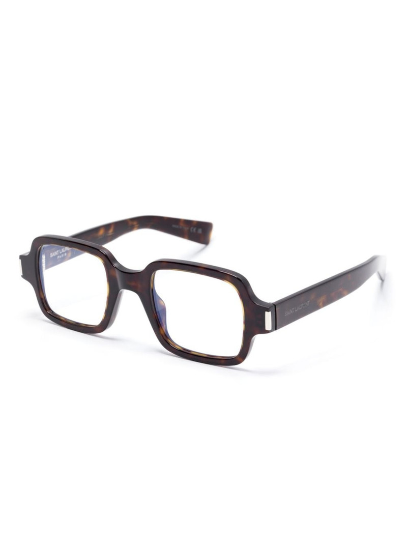 SAINT LAURENT tortoiseshell-effect glasses outlook