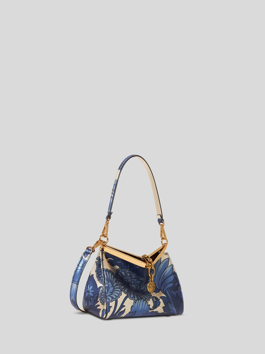 SMALL LAMINATED VELA BAG WITH FLOWERS - 5