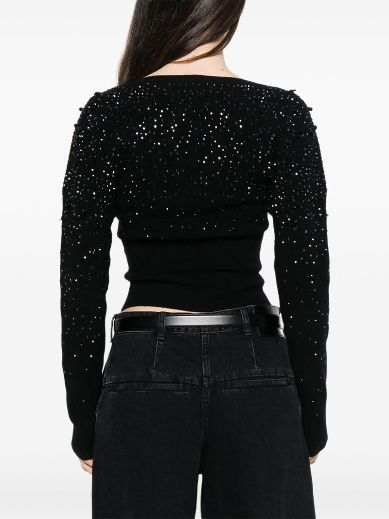Gang beaded V-neck sweater 4