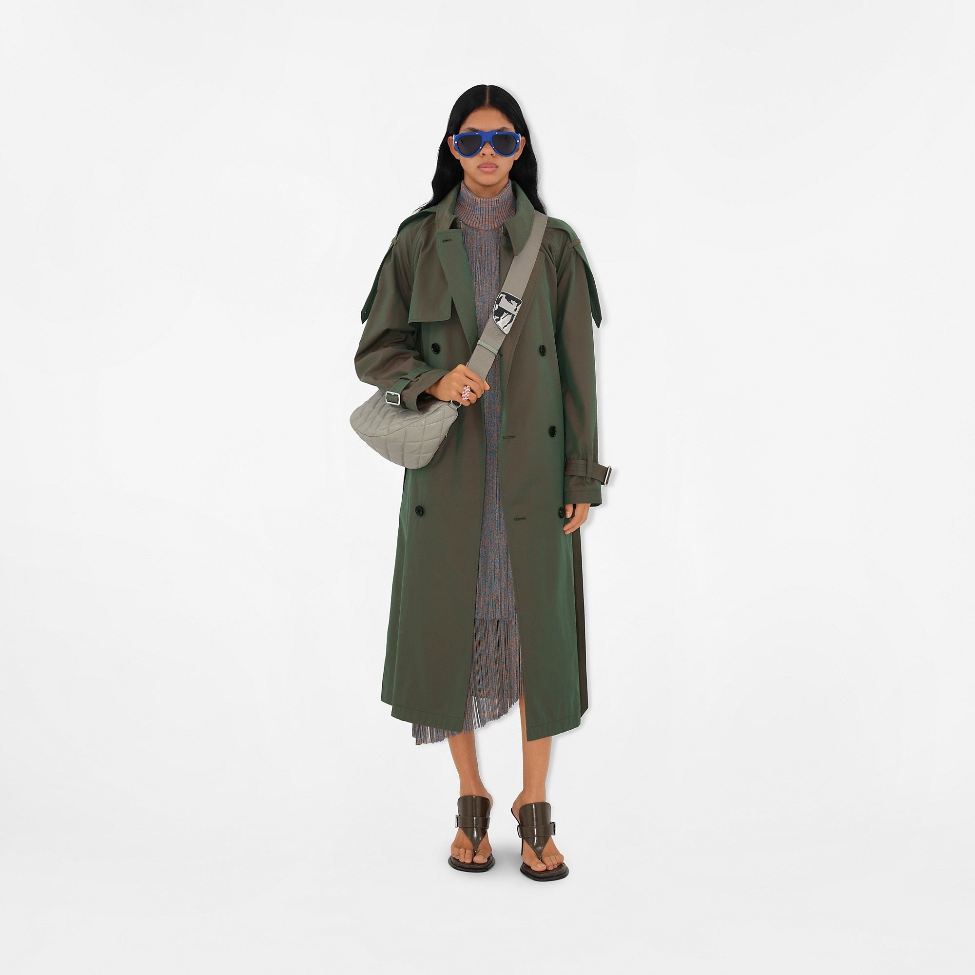 Long Cotton Trench Coat - 2
