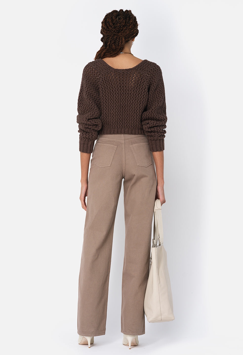 FOAM BOUCLE CROPPED SWEATER - 4