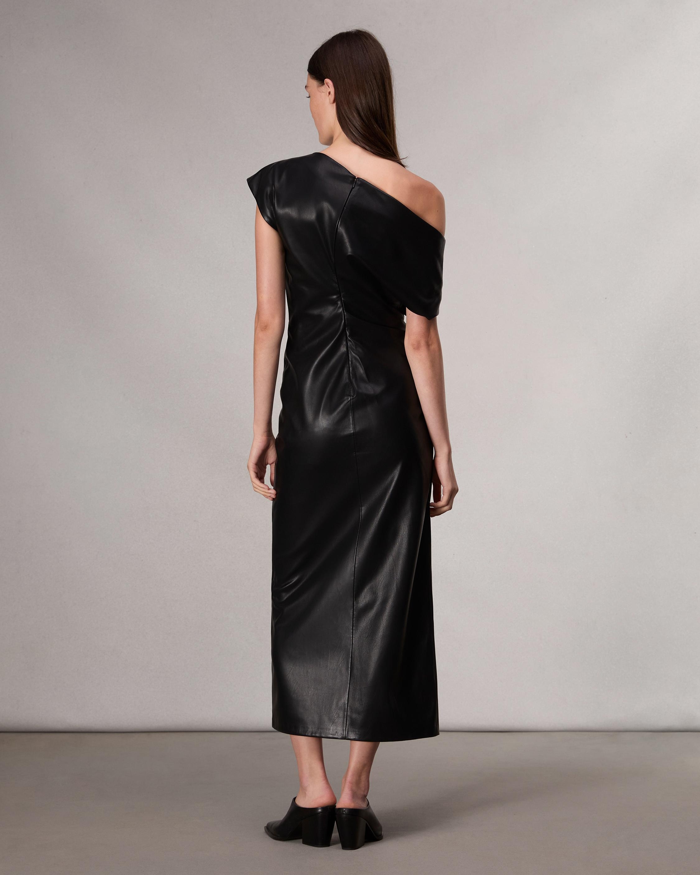 Eleanor Faux Leather Dress - 5