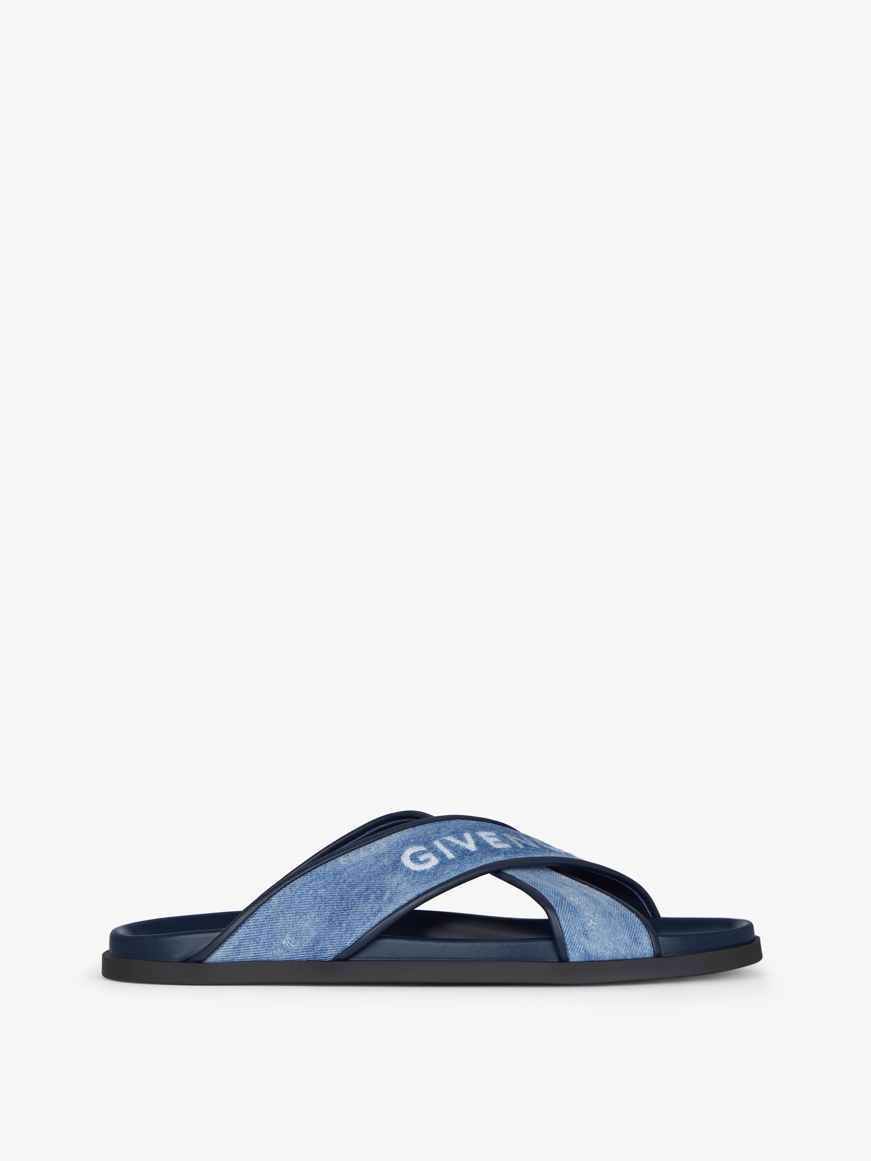 G PLAGE FLAT SANDALS IN DENIM - 1