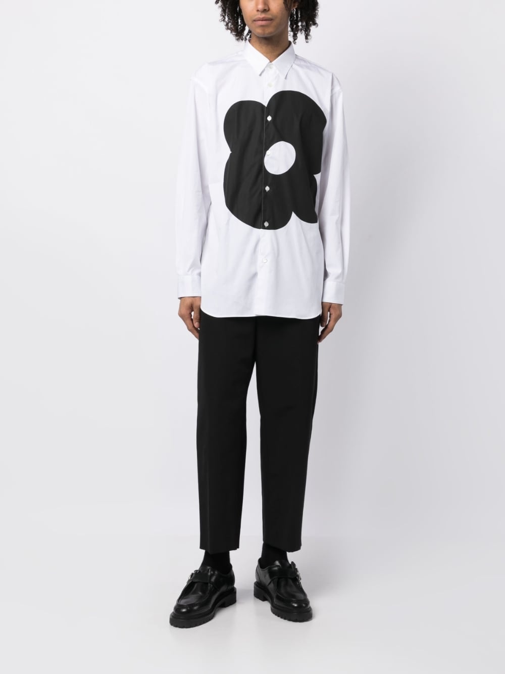 flower-print long-sleeve shirt - 2