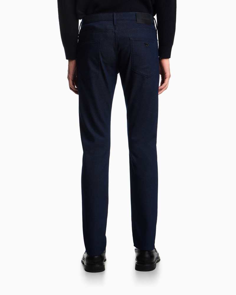 J06 SLIM-FIT, MICRO POLKA-DOT DENIM JEANS 3
