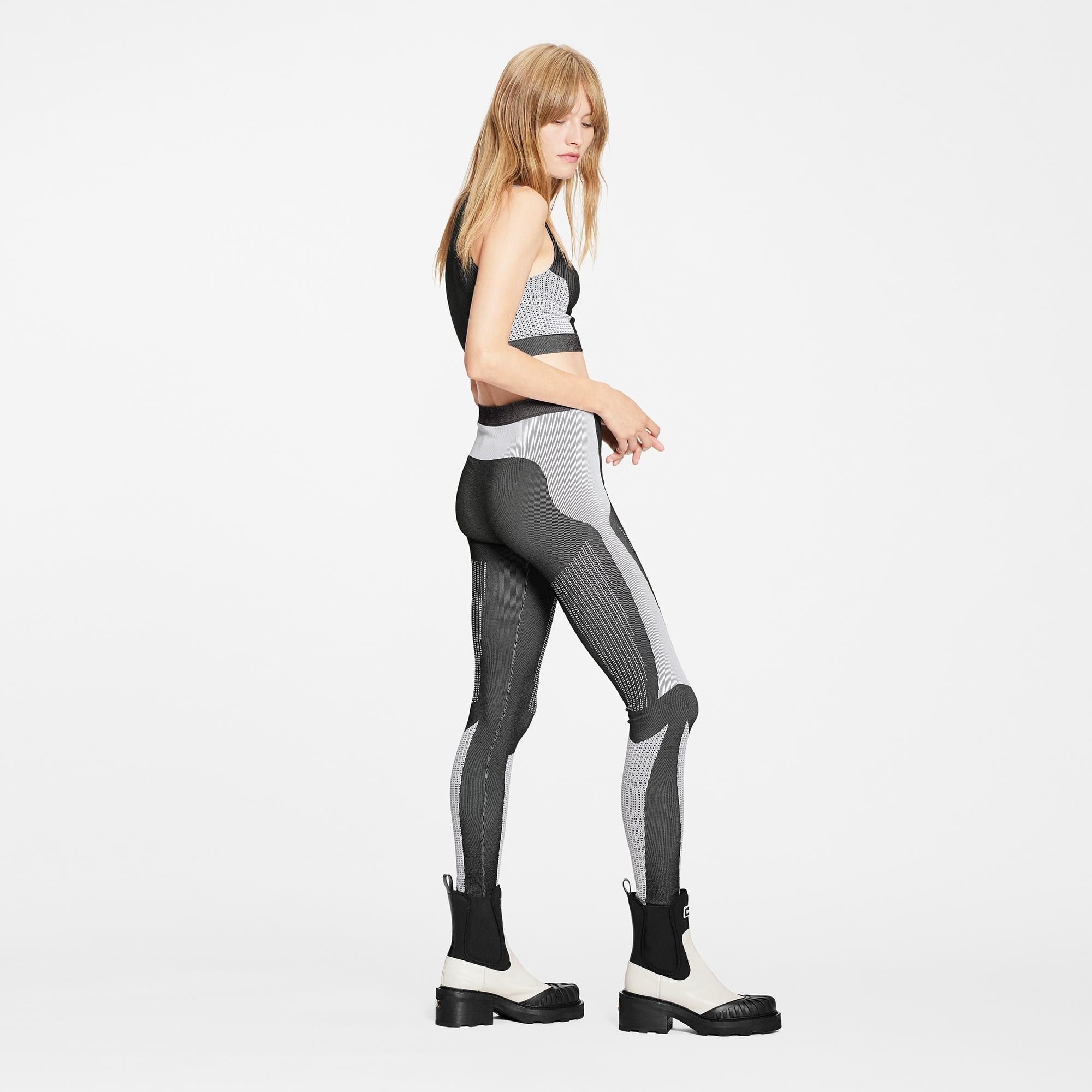 Technical Ribbed Knit Sports Leggings - 4