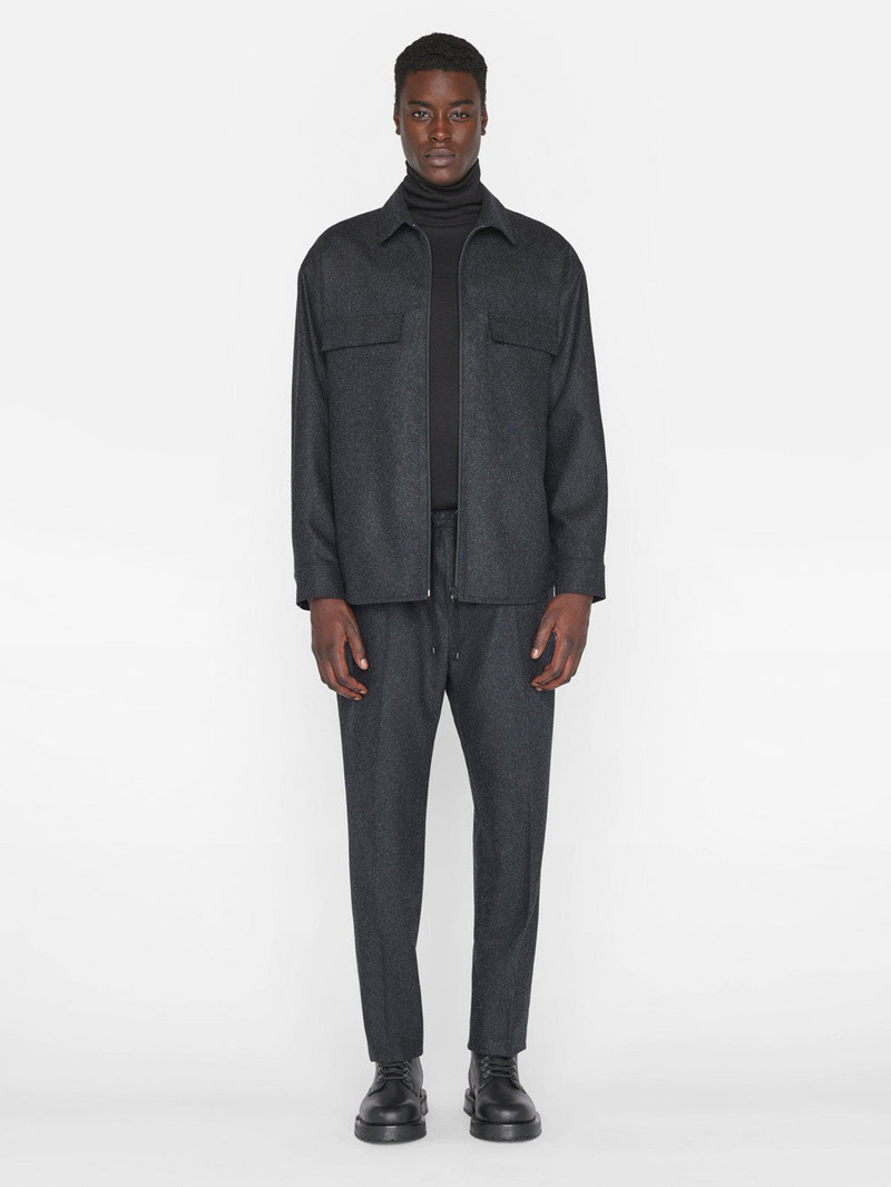 FRAME Modern Flannel Travel Pant in Charcoal Grey outlook